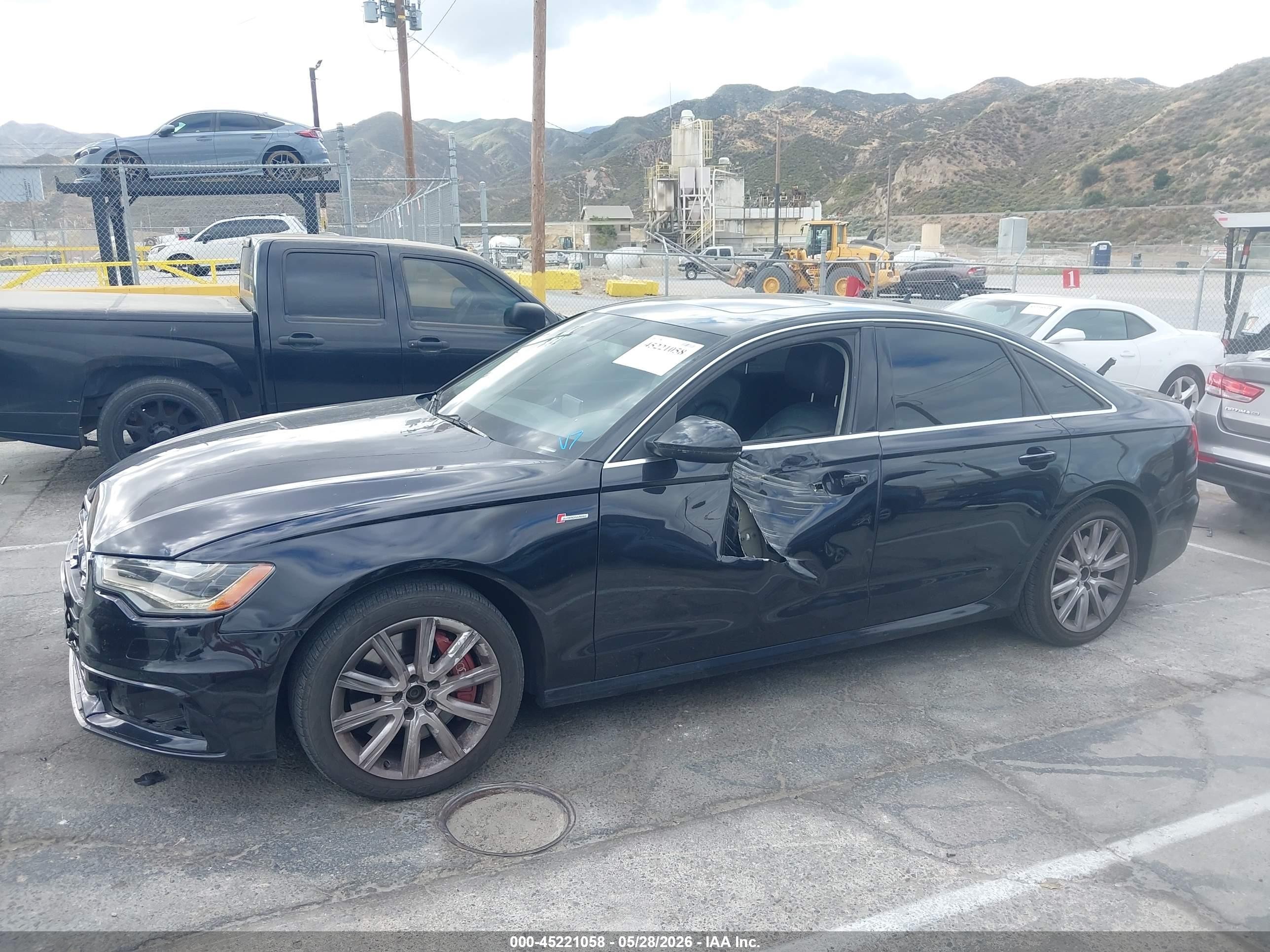 2014 Audi A6 3.0t Premium Plus Black vin: WAUHGAFCXEN047078