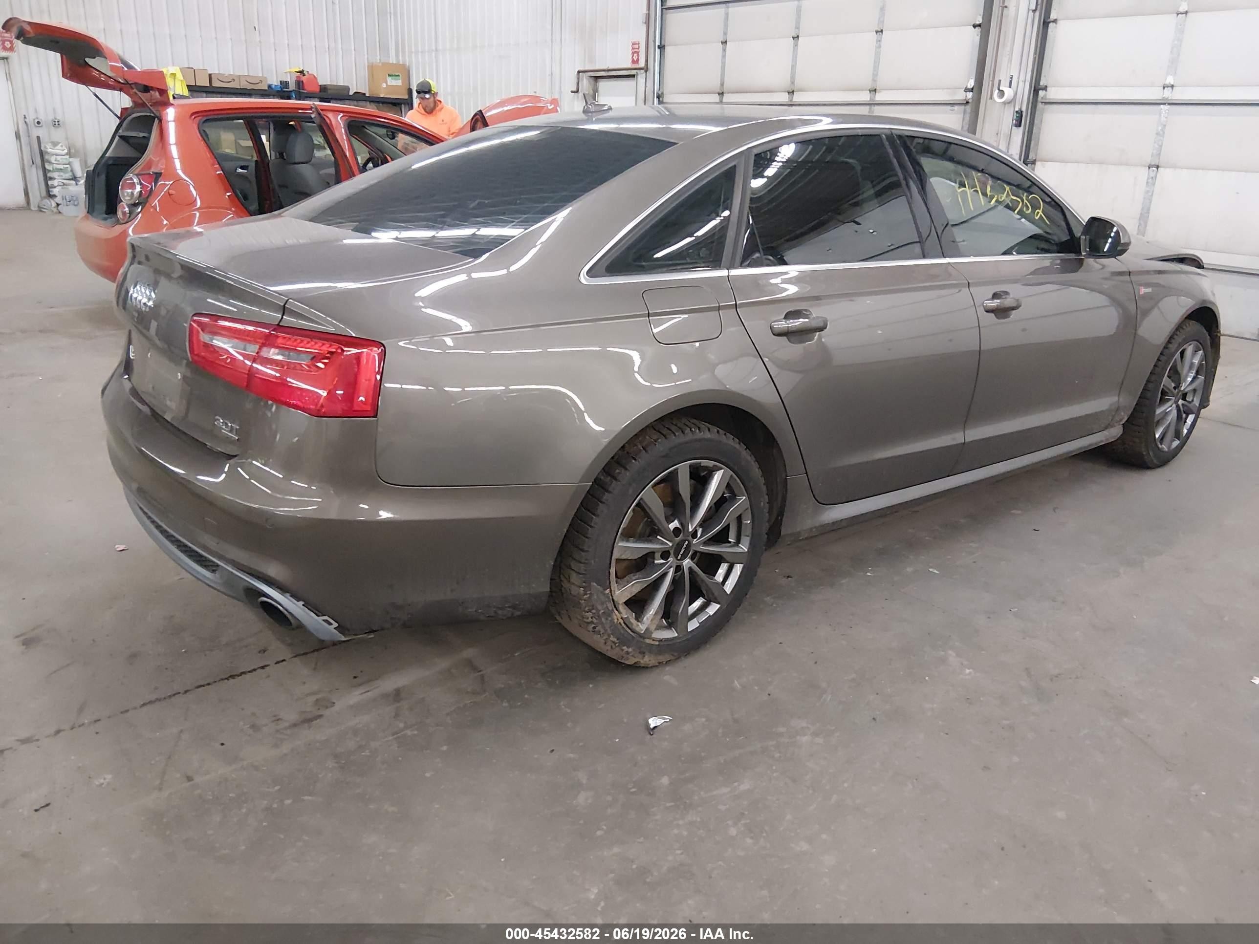 2014 Audi A6 3.0t Premium Plus Gray vin: WAUHGAFCXEN131983