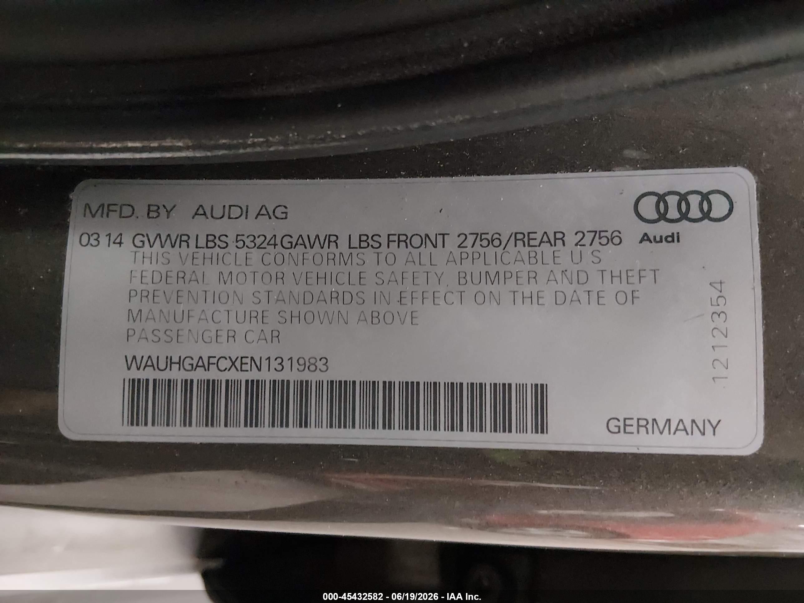 2014 Audi A6 3.0t Premium Plus Gray vin: WAUHGAFCXEN131983