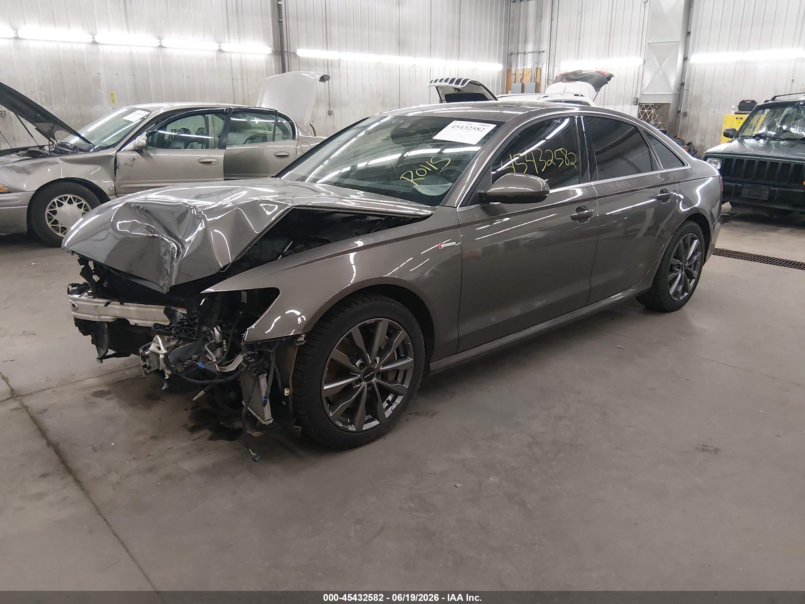 2014 Audi A6 3.0t Premium Plus Gray vin: WAUHGAFCXEN131983