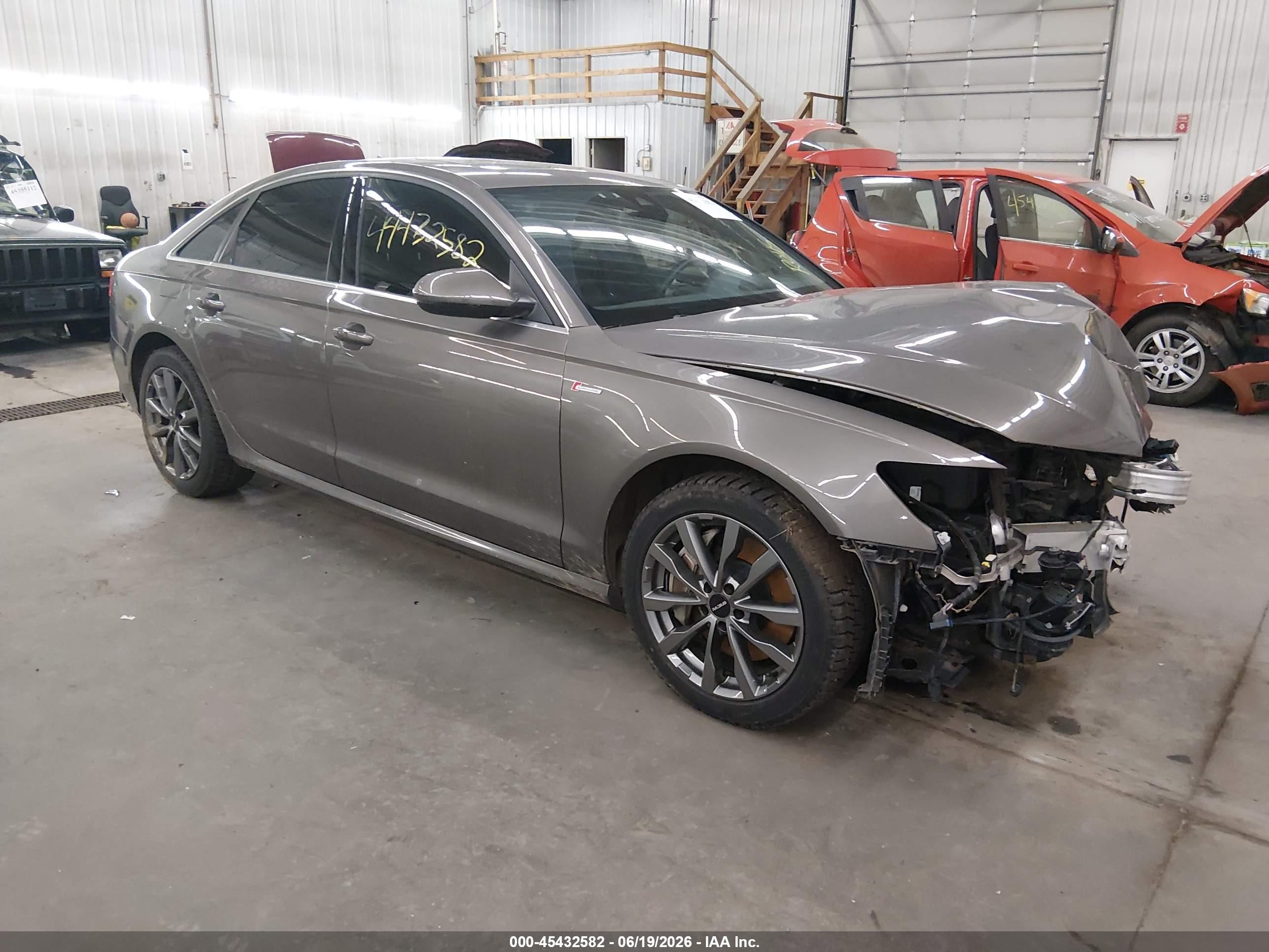 2014 Audi A6 3.0t Premium Plus Gray vin: WAUHGAFCXEN131983