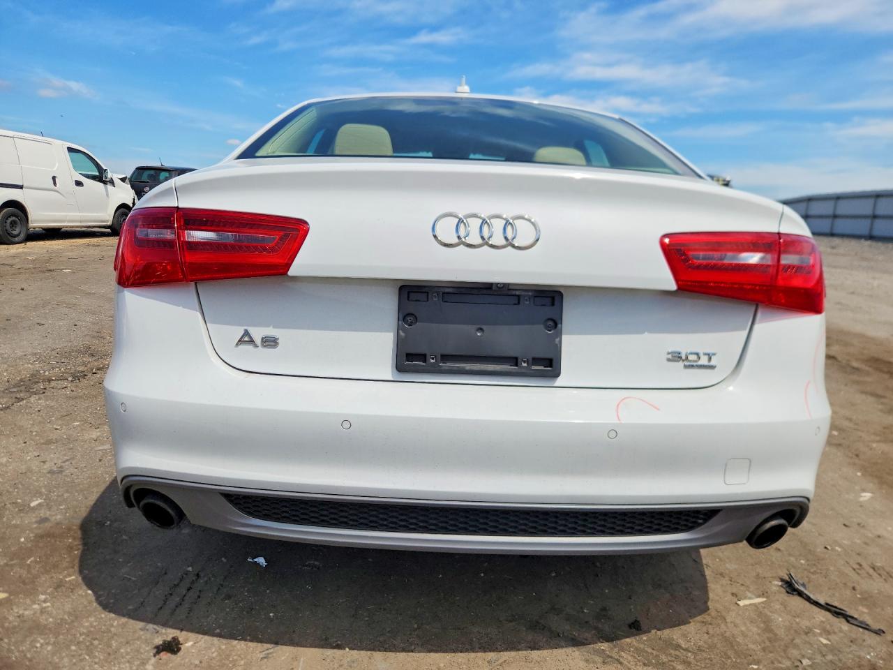 2015 Audi A6 Prestige White vin: WAUHGAFCXFN009996