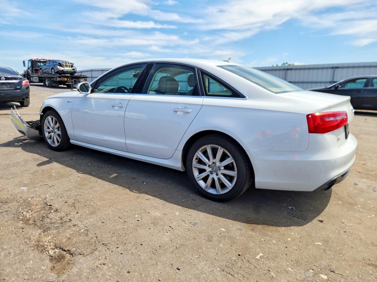 2015 Audi A6 Prestige White vin: WAUHGAFCXFN009996