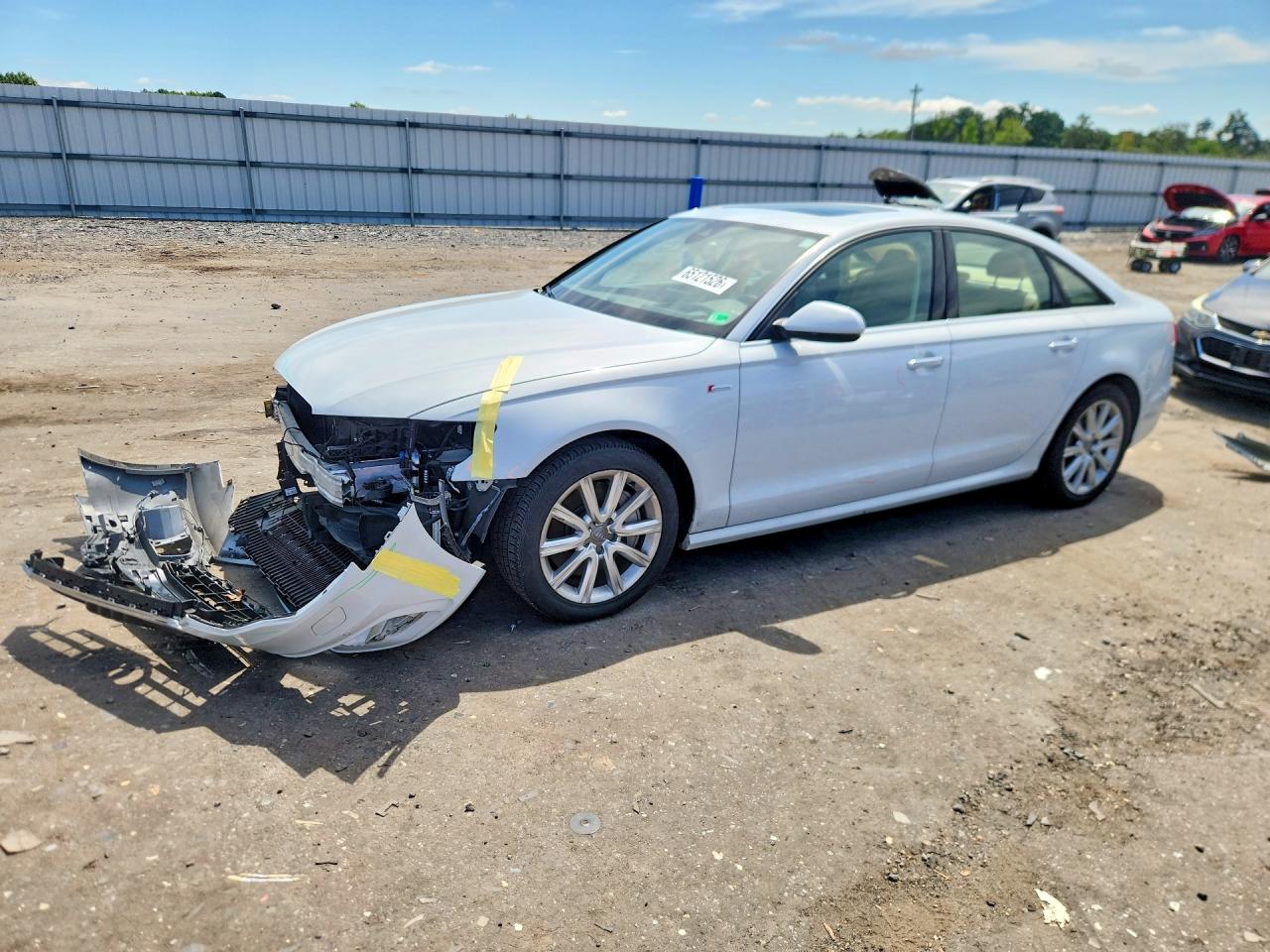 2015 Audi A6 Prestige White vin: WAUHGAFCXFN009996