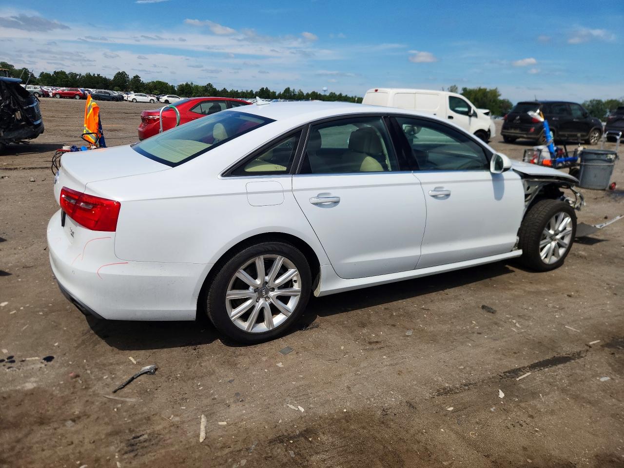 2015 Audi A6 Prestige White vin: WAUHGAFCXFN009996