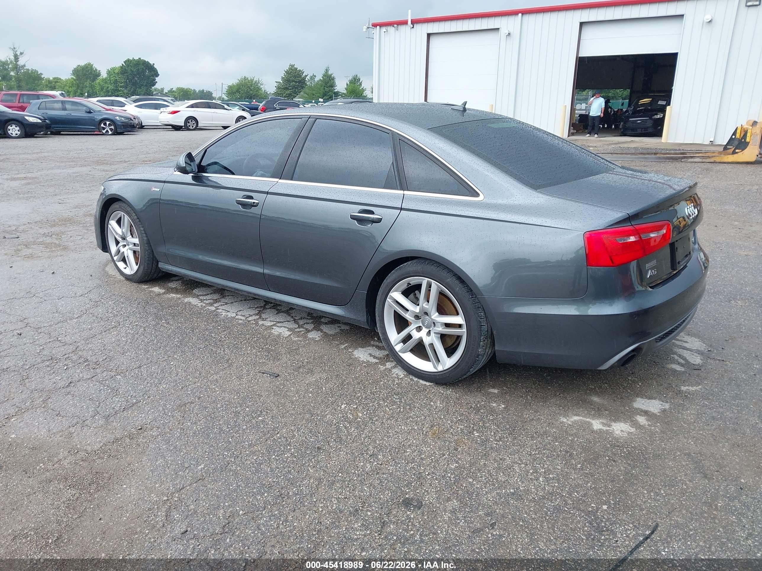 2015 Audi A6 3.0t Premium Plus Gray vin: WAUHGAFCXFN023235