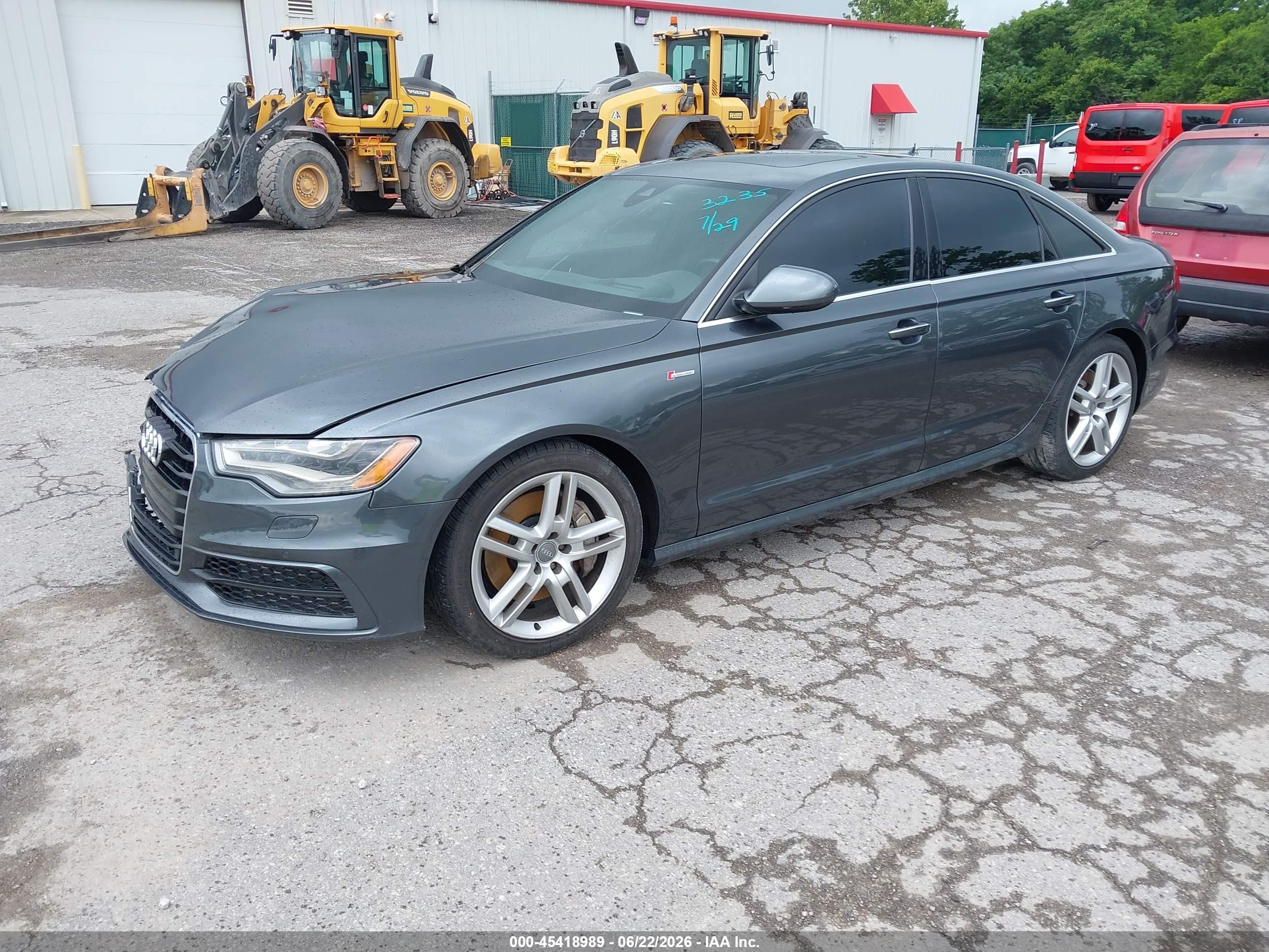 2015 Audi A6 3.0t Premium Plus Gray vin: WAUHGAFCXFN023235