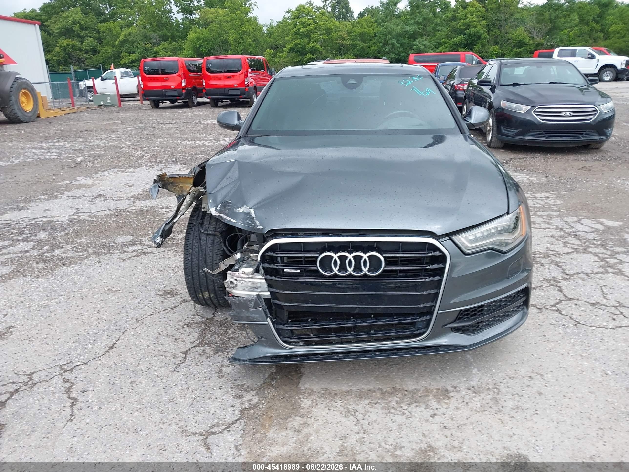 2015 Audi A6 3.0t Premium Plus Gray vin: WAUHGAFCXFN023235