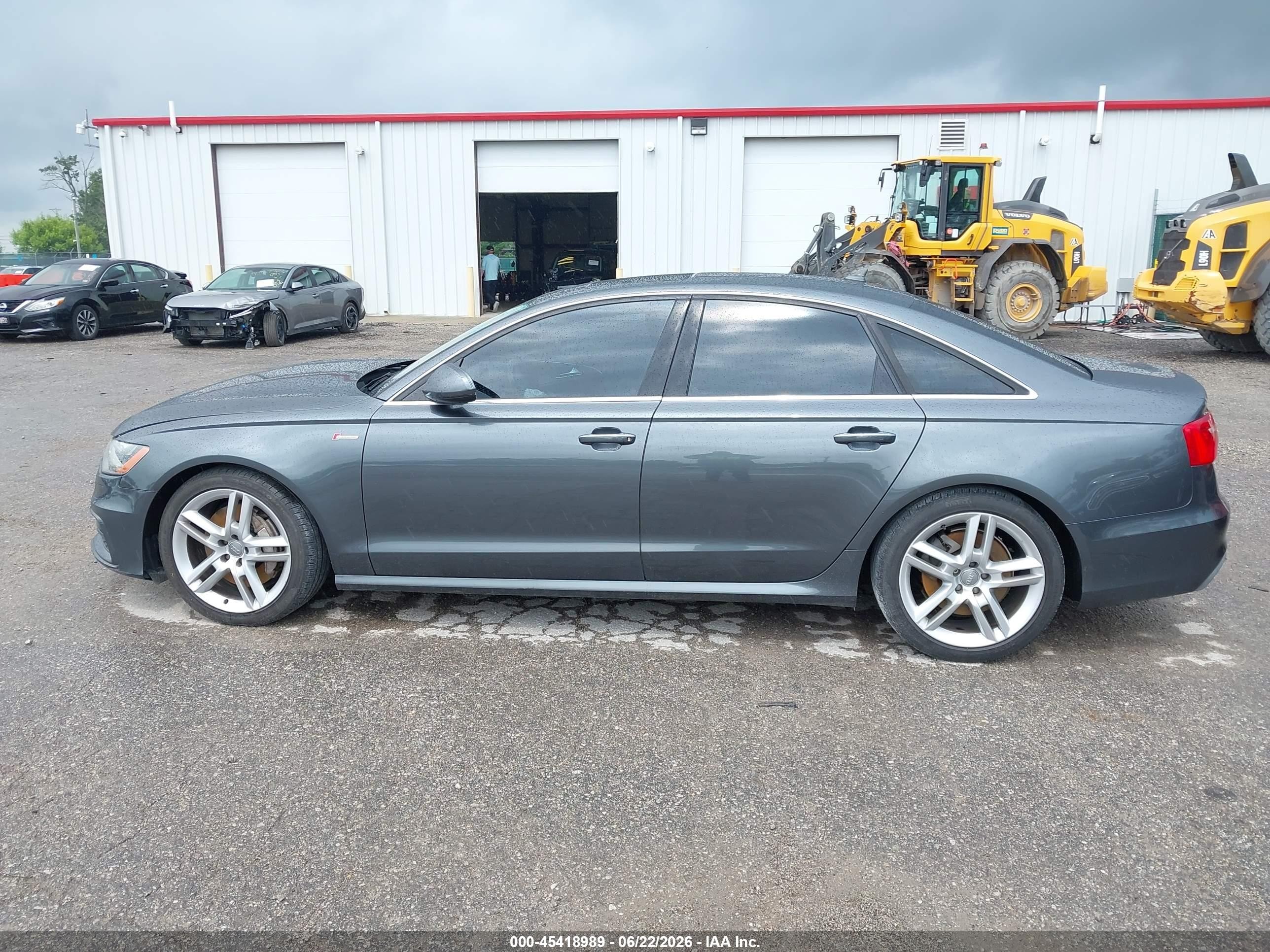 2015 Audi A6 3.0t Premium Plus Gray vin: WAUHGAFCXFN023235