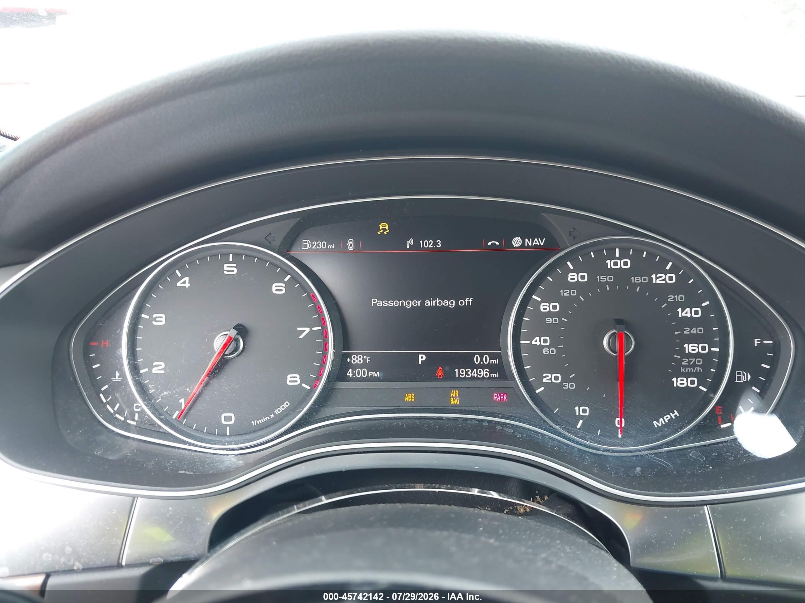 2014 Audi A6 3.0t Premium Plus Silver vin: WAUHGBFC6EN014732