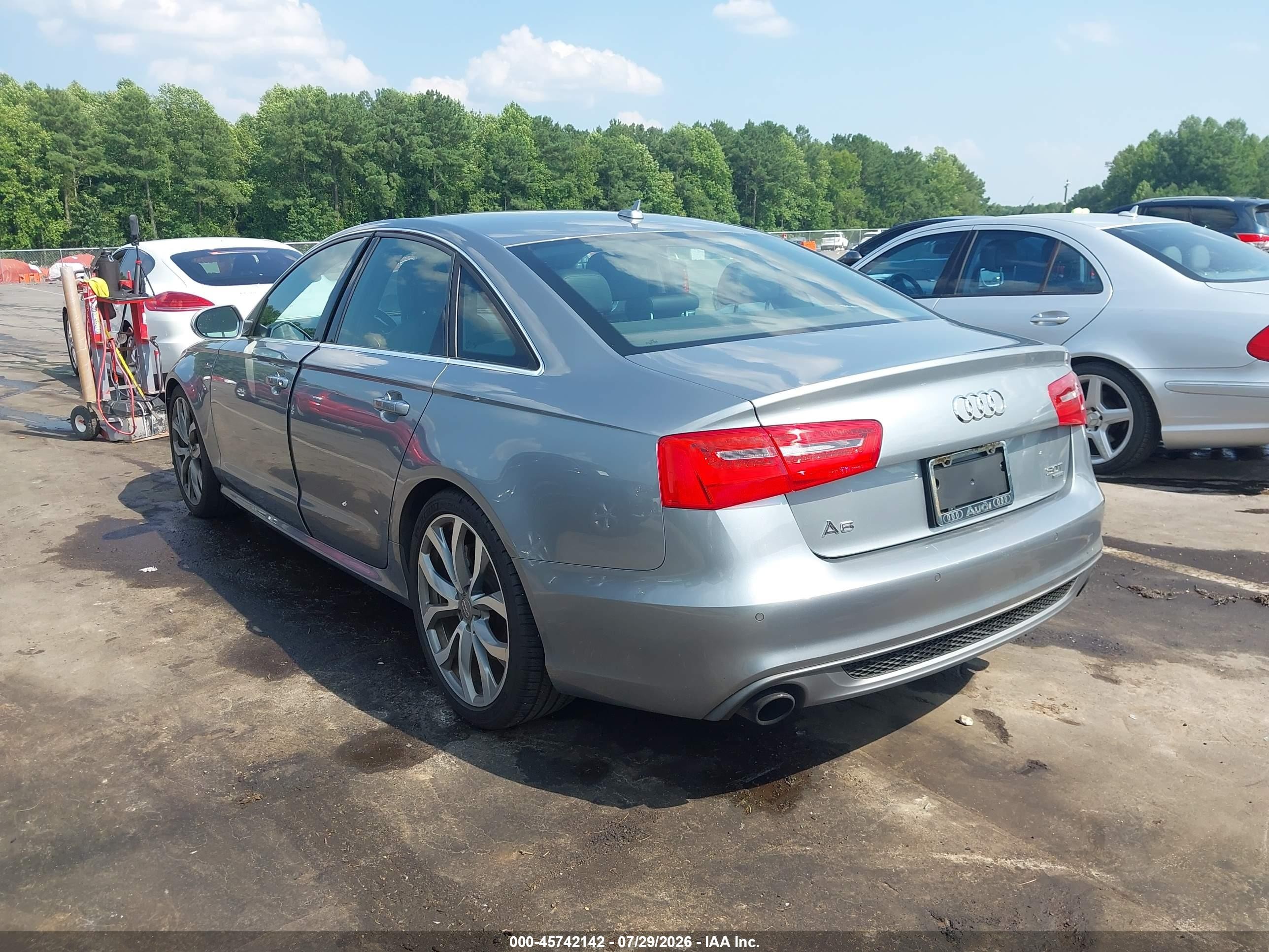 2014 Audi A6 3.0t Premium Plus Silver vin: WAUHGBFC6EN014732