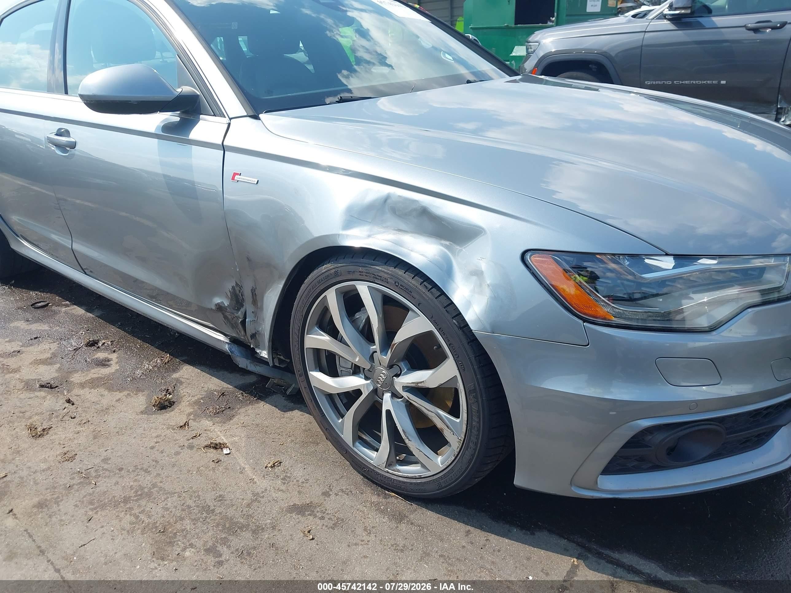2014 Audi A6 3.0t Premium Plus Silver vin: WAUHGBFC6EN014732