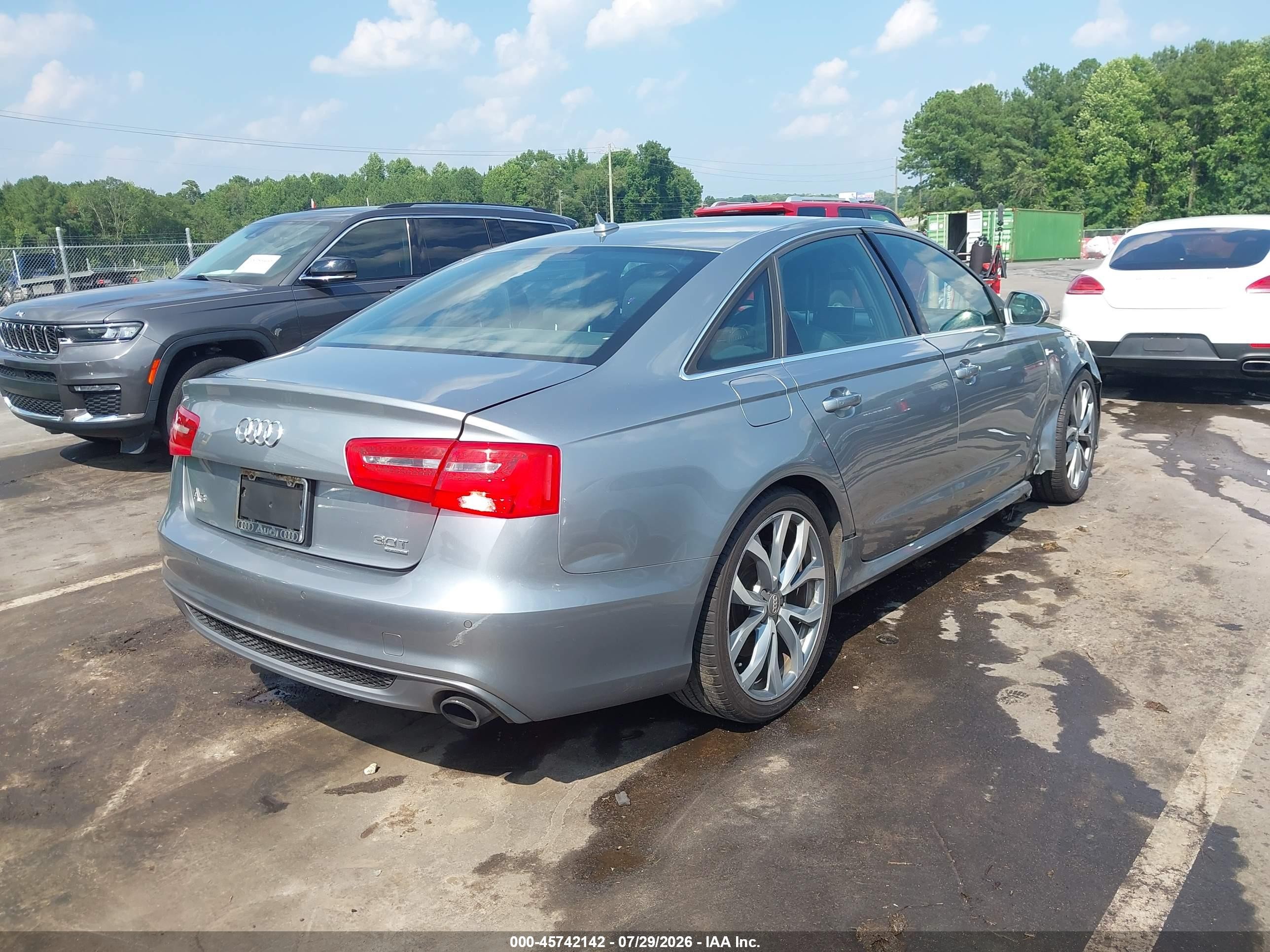 2014 Audi A6 3.0t Premium Plus Silver vin: WAUHGBFC6EN014732