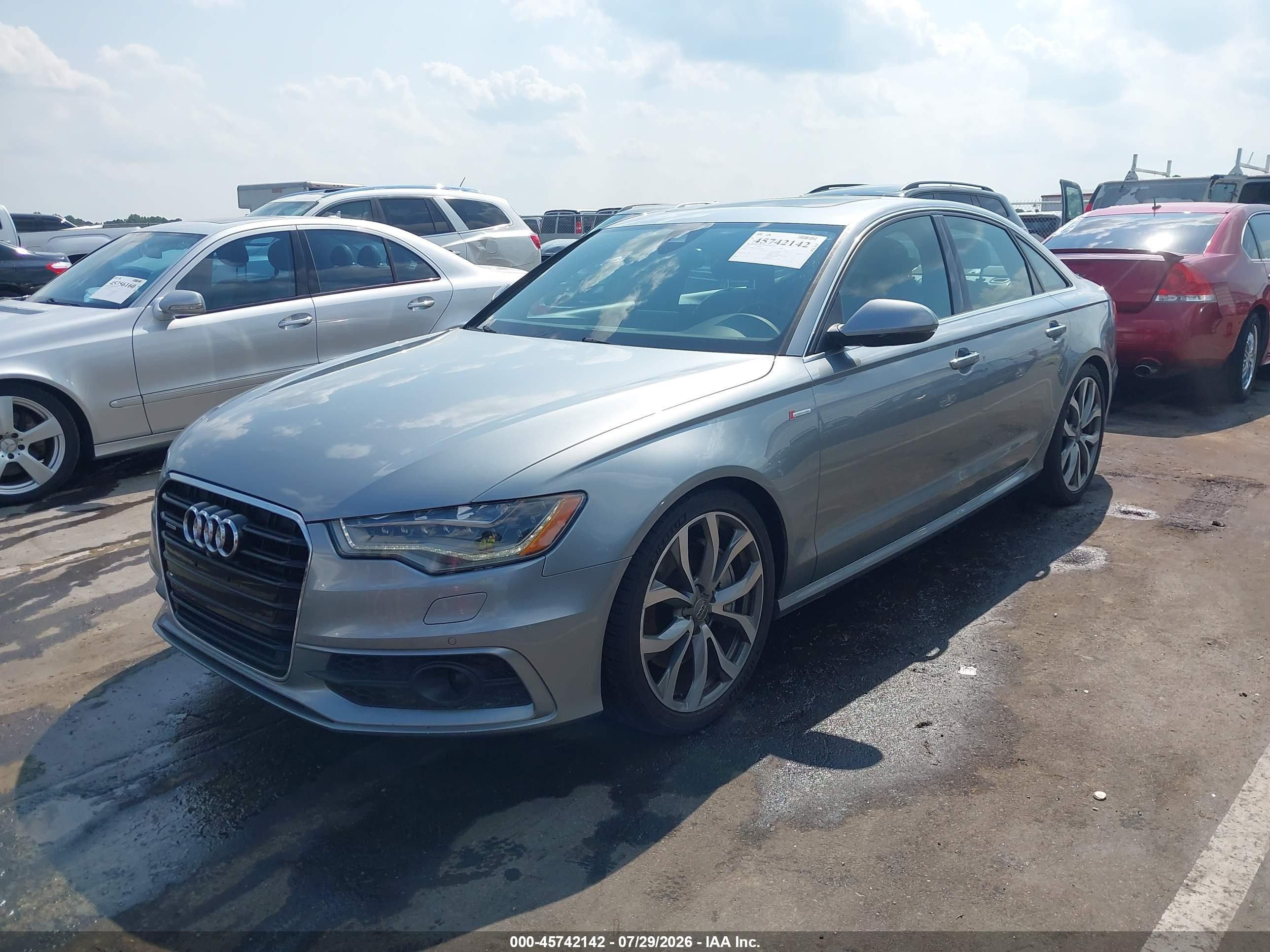 2014 Audi A6 3.0t Premium Plus Silver vin: WAUHGBFC6EN014732