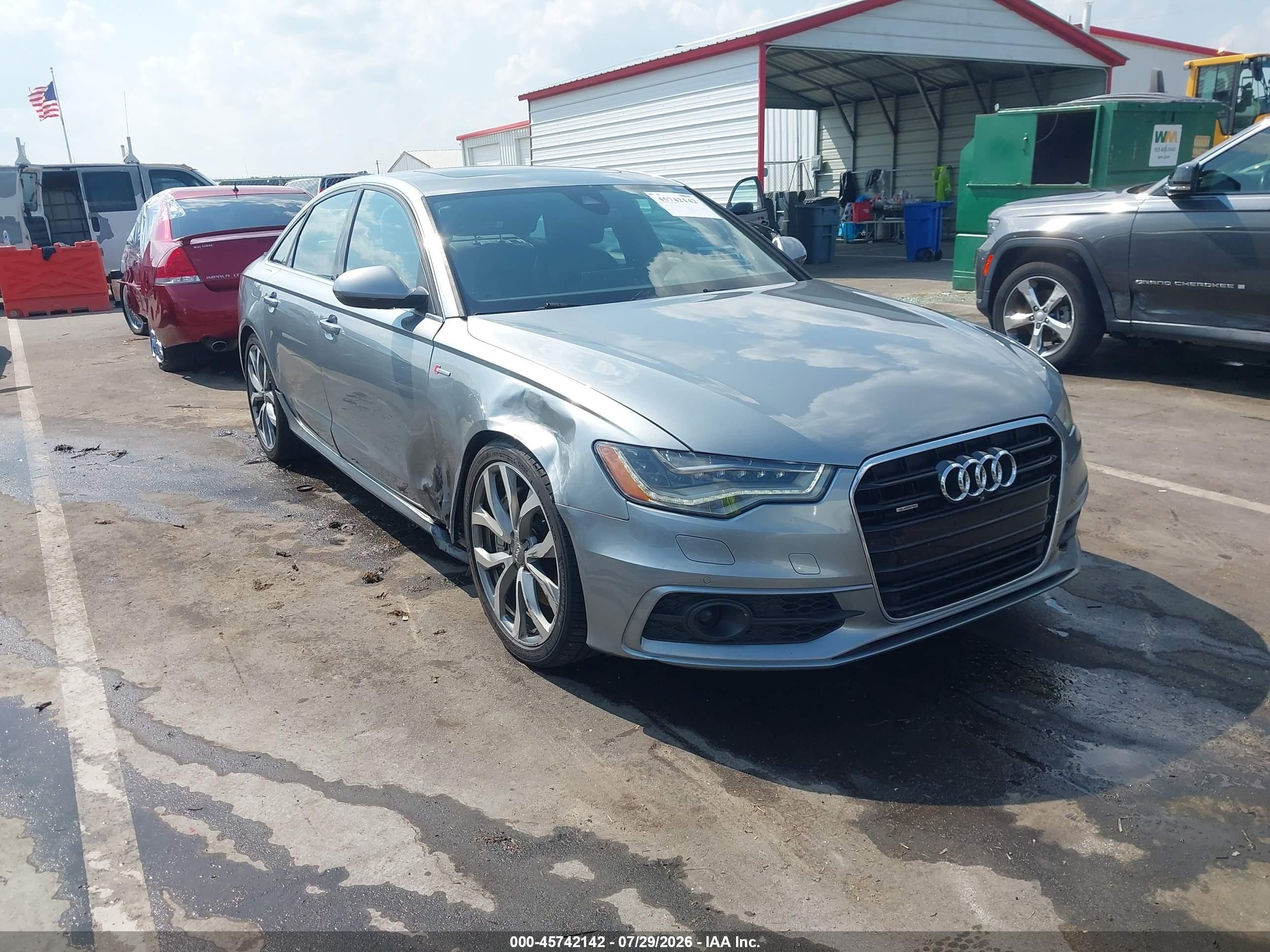 2014 Audi A6 3.0t Premium Plus Silver vin: WAUHGBFC6EN014732