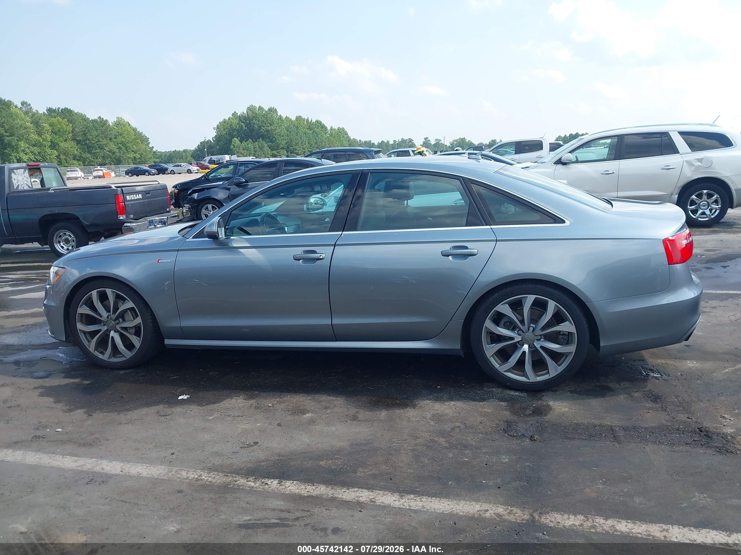 2014 Audi A6 3.0t Premium Plus Silver vin: WAUHGBFC6EN014732