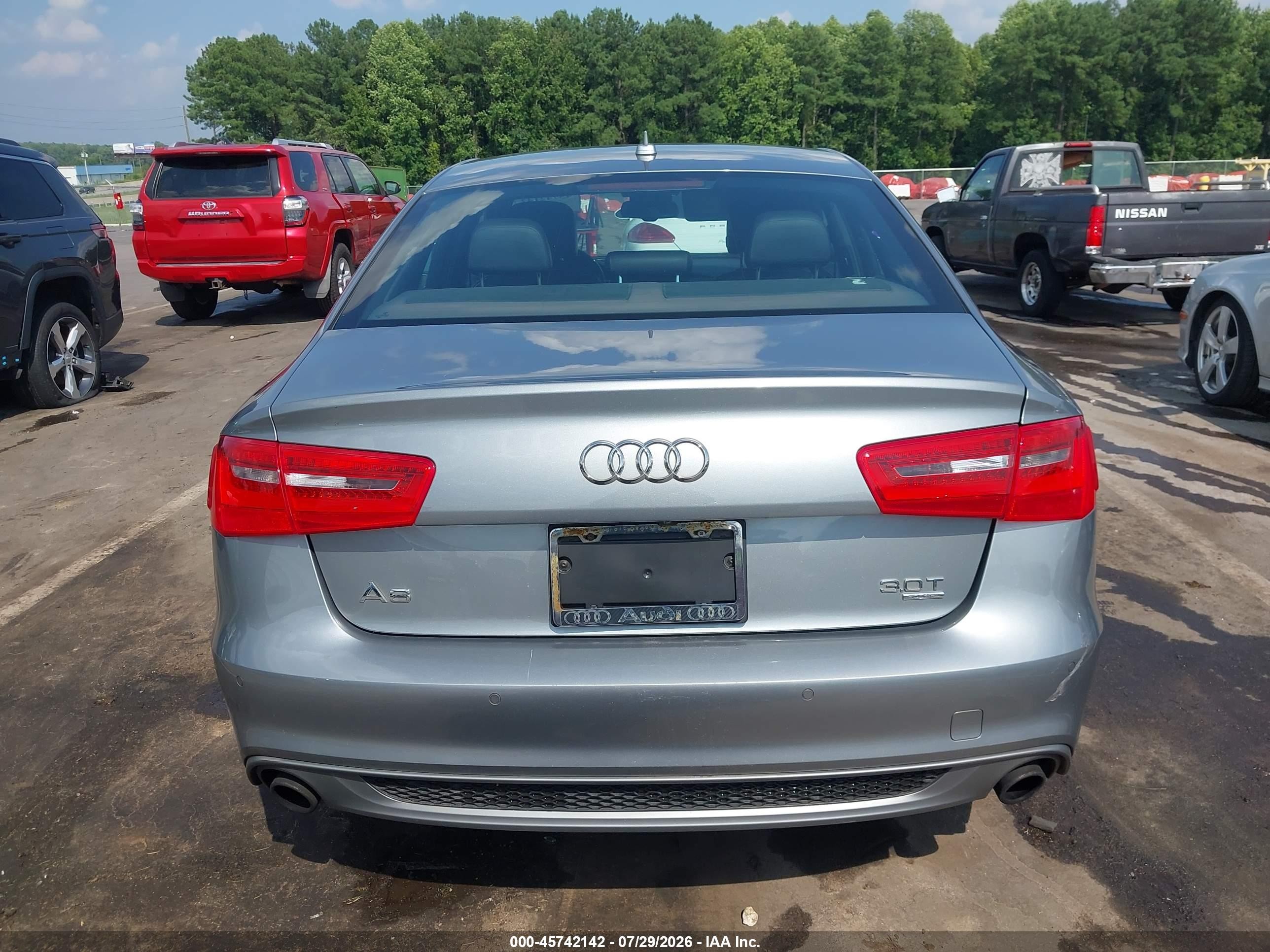 2014 Audi A6 3.0t Premium Plus Silver vin: WAUHGBFC6EN014732