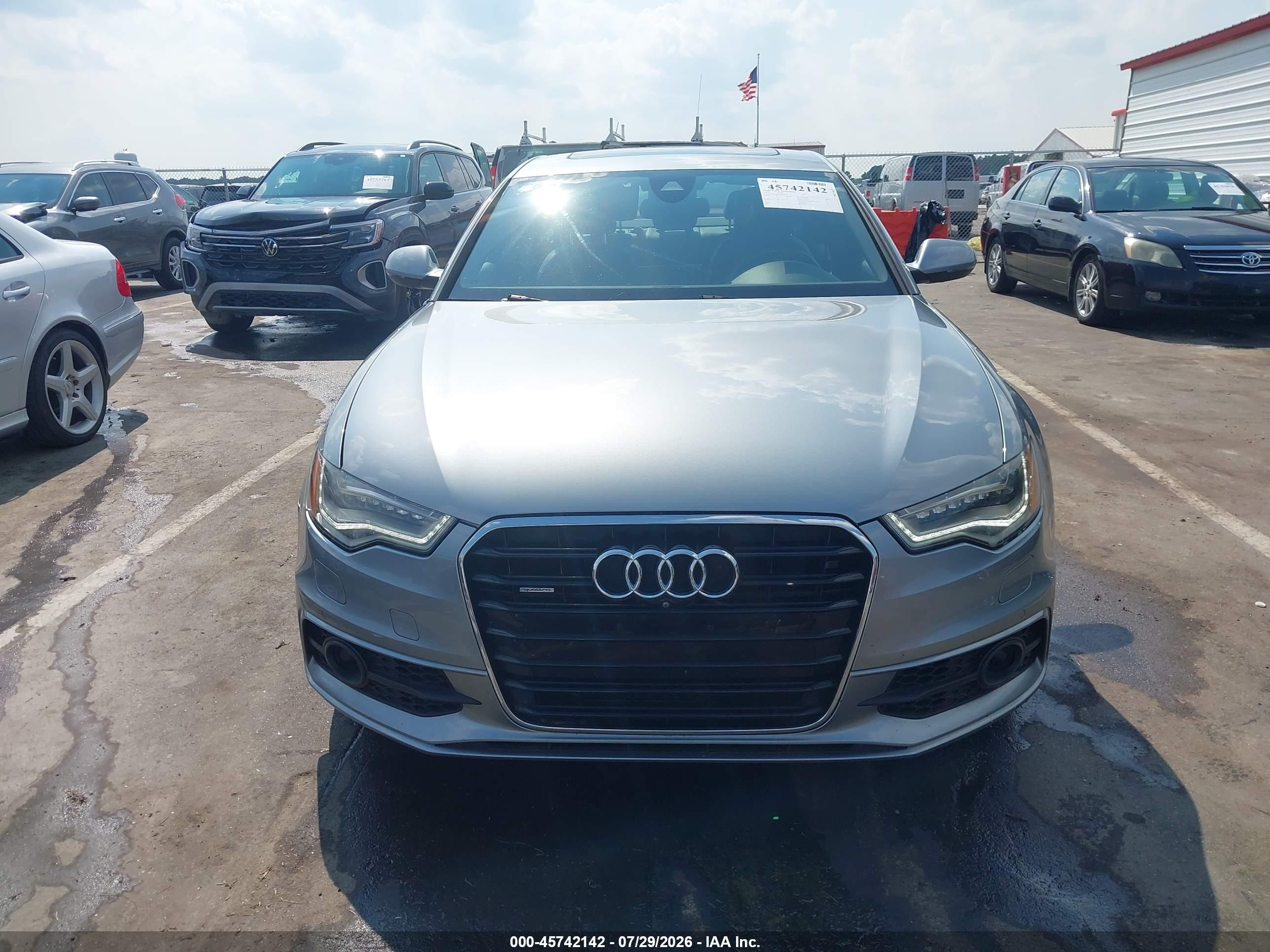 2014 Audi A6 3.0t Premium Plus Silver vin: WAUHGBFC6EN014732