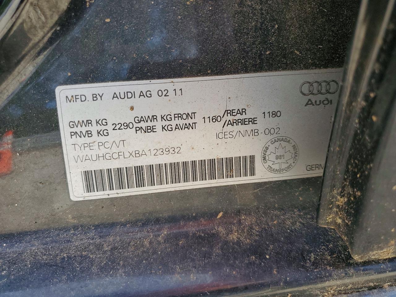 2011 Audi S4 Premium Black vin: WAUHGCFLXBA123932