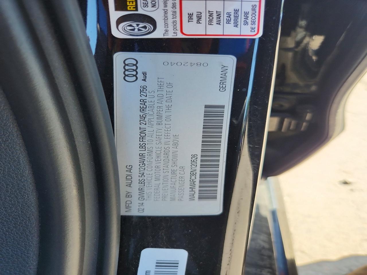 2014 Audi A6 Prestige Черный vin: WAUHMAFC3EN120526