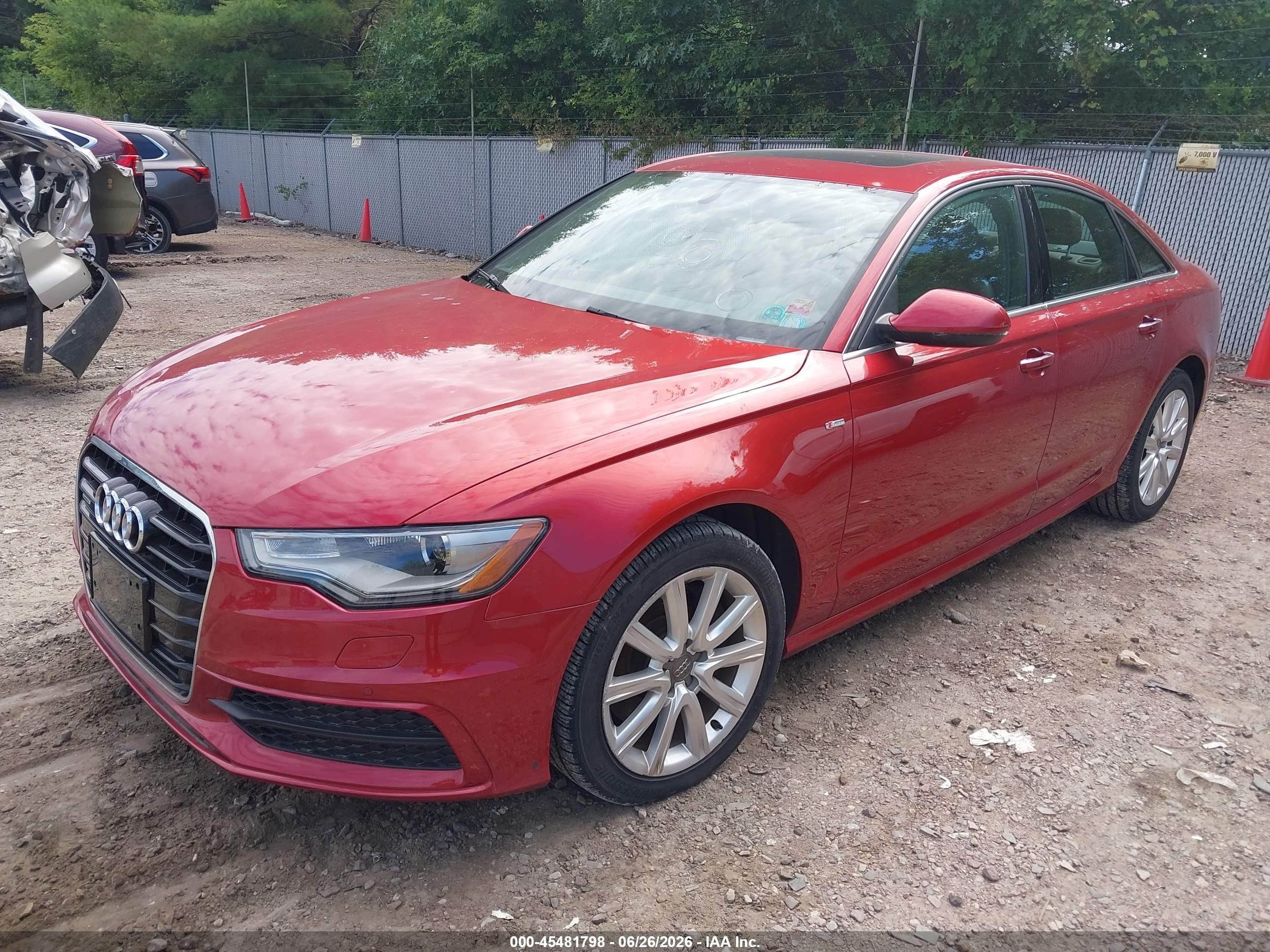 2014 Audi A6 3.0 Tdi Premium Plus Red vin: WAUHMAFC4EN062197