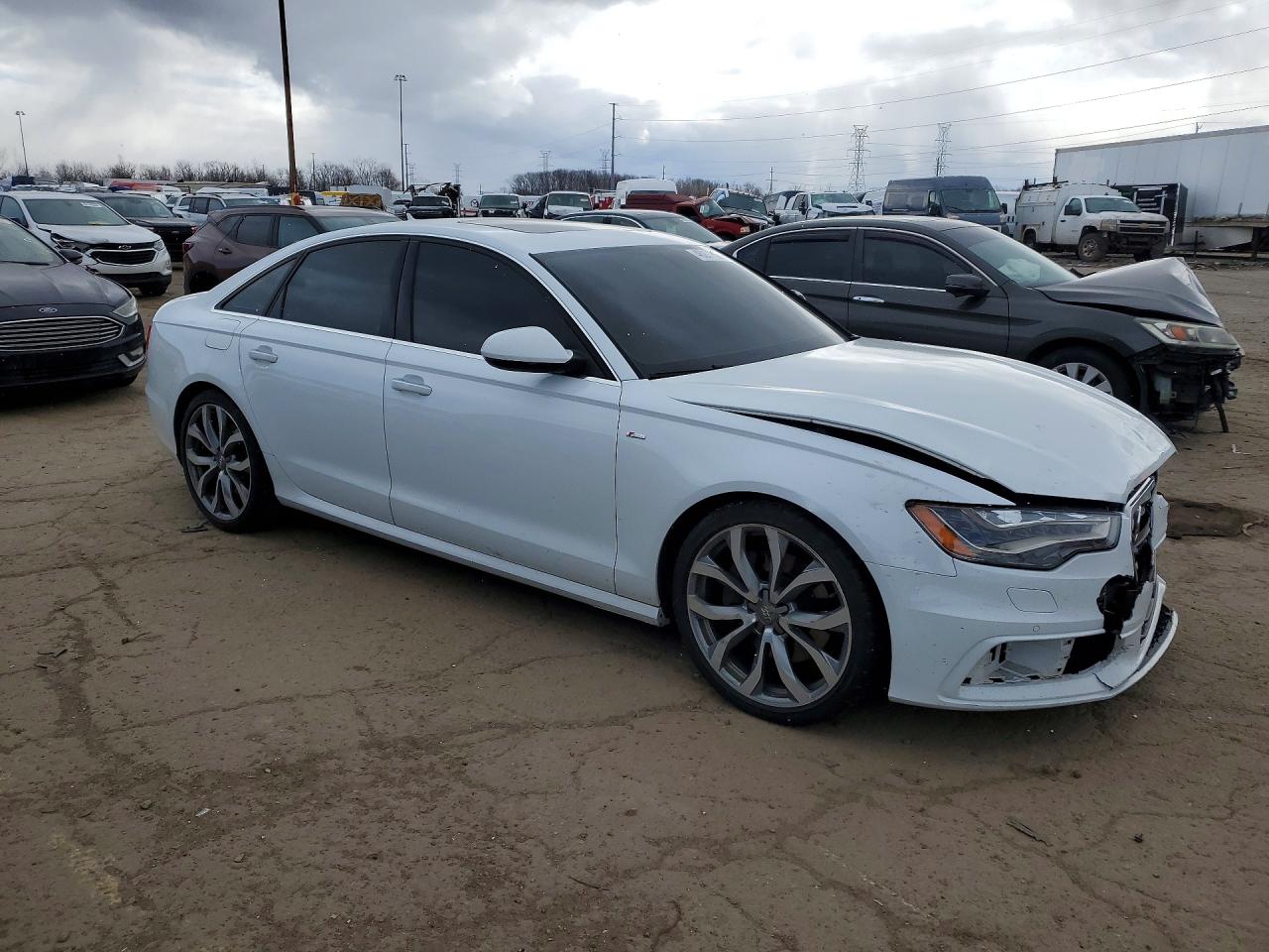2014 Audi A6 Prestige White vin: WAUHMAFC6EN078840