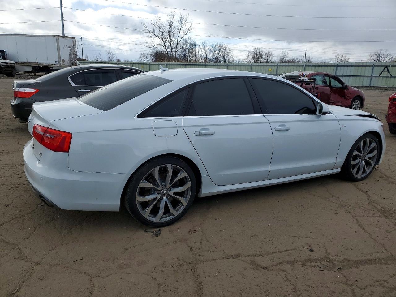 2014 Audi A6 Prestige White vin: WAUHMAFC6EN078840