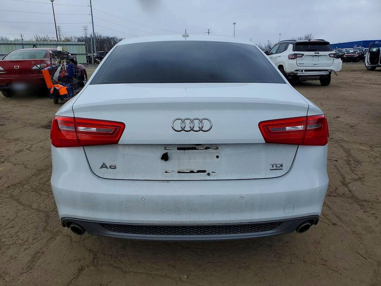 2014 Audi A6 Prestige White vin: WAUHMAFC6EN078840