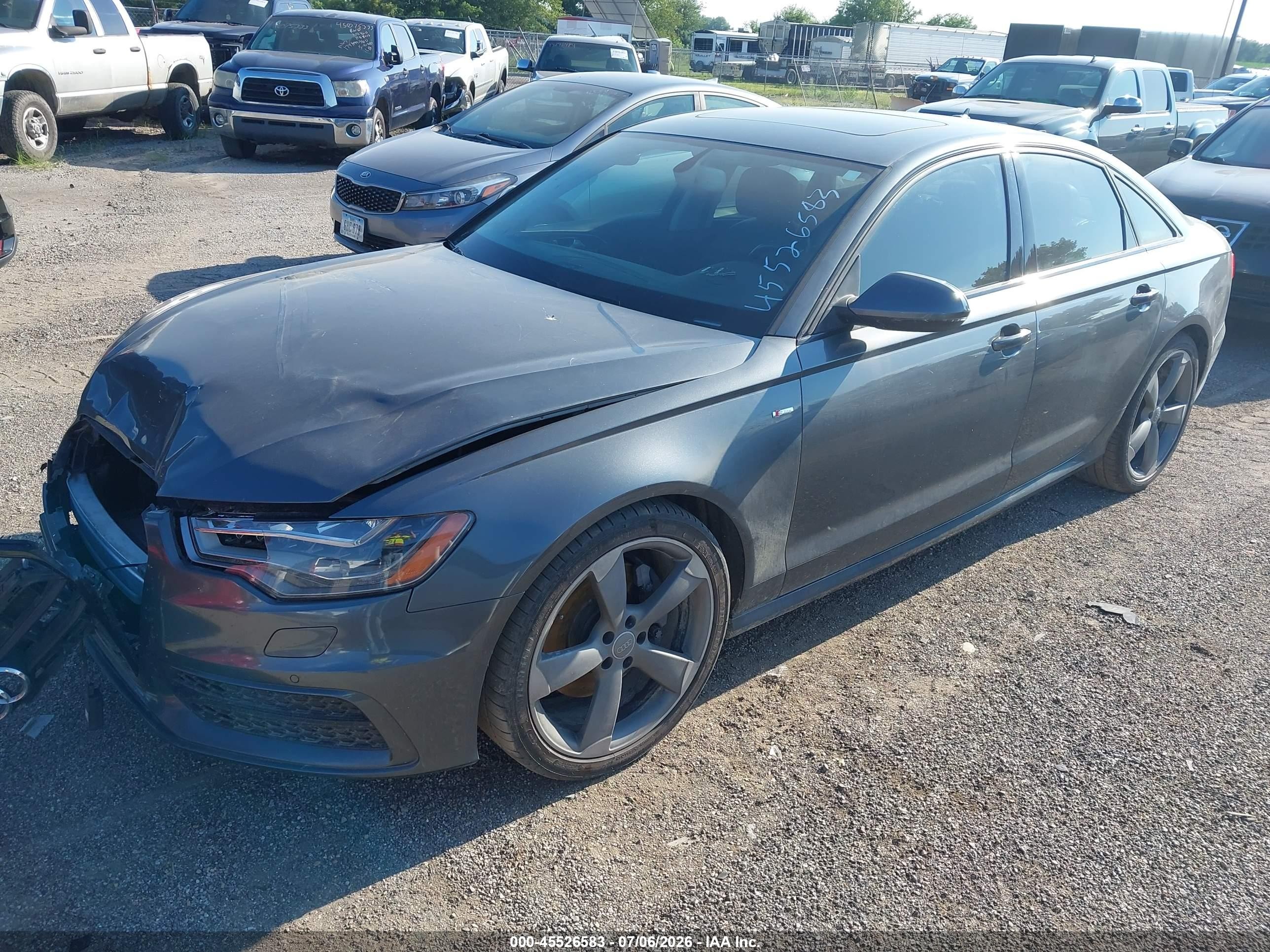 2014 Audi A6 3.0 Tdi Premium Plus Gray vin: WAUHMAFC7EN128239