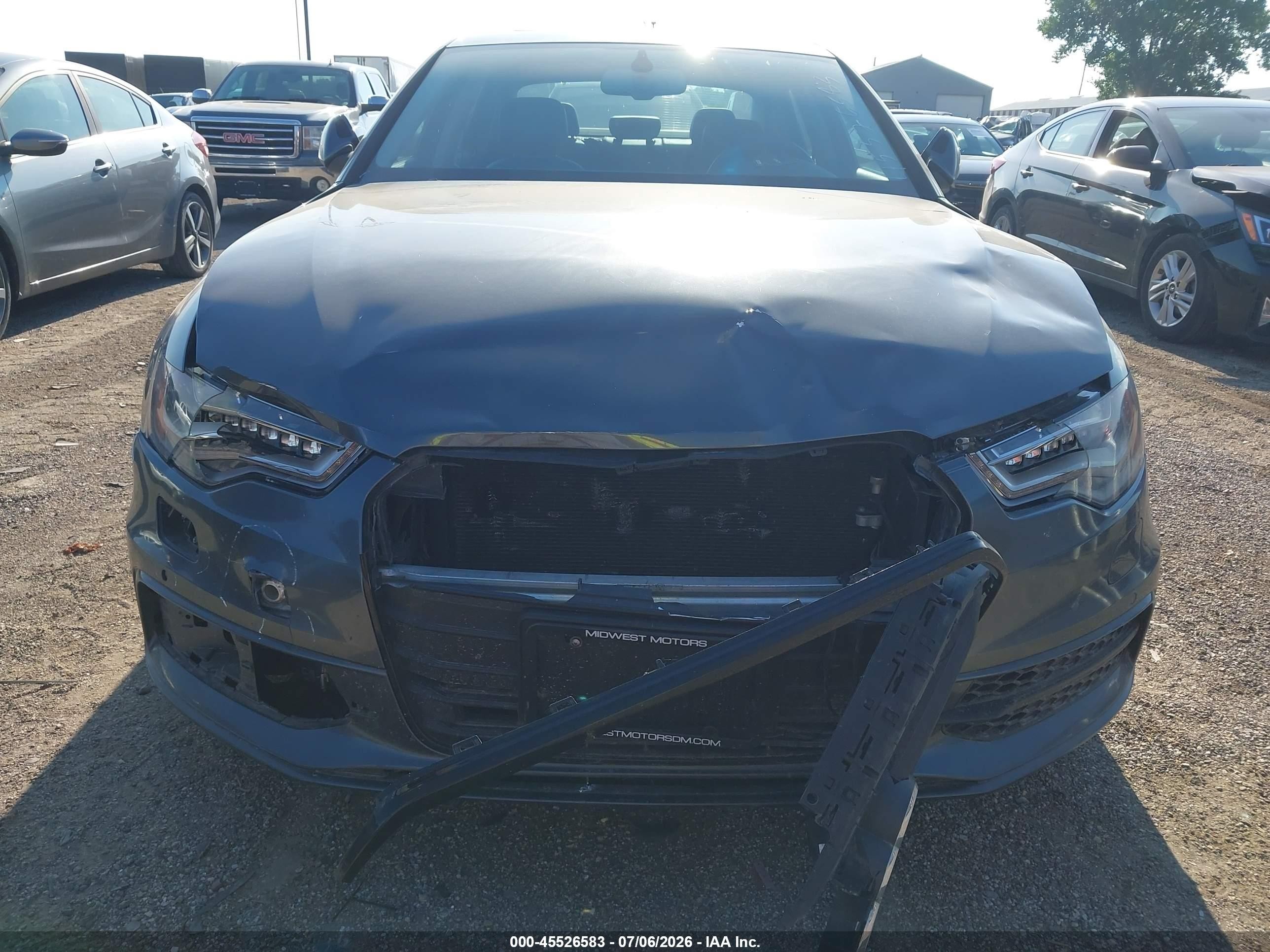 2014 Audi A6 3.0 Tdi Premium Plus Gray vin: WAUHMAFC7EN128239