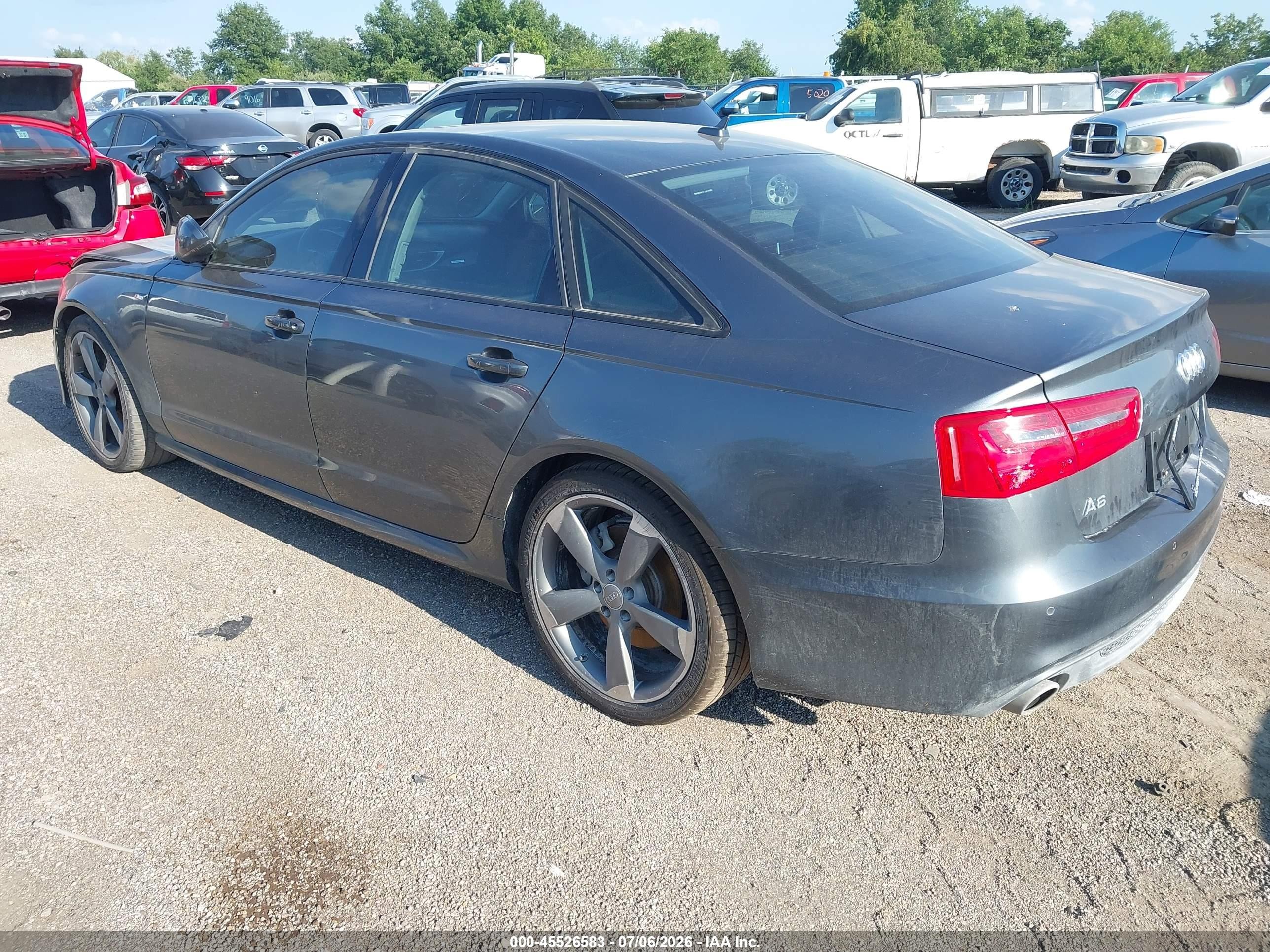 2014 Audi A6 3.0 Tdi Premium Plus Gray vin: WAUHMAFC7EN128239