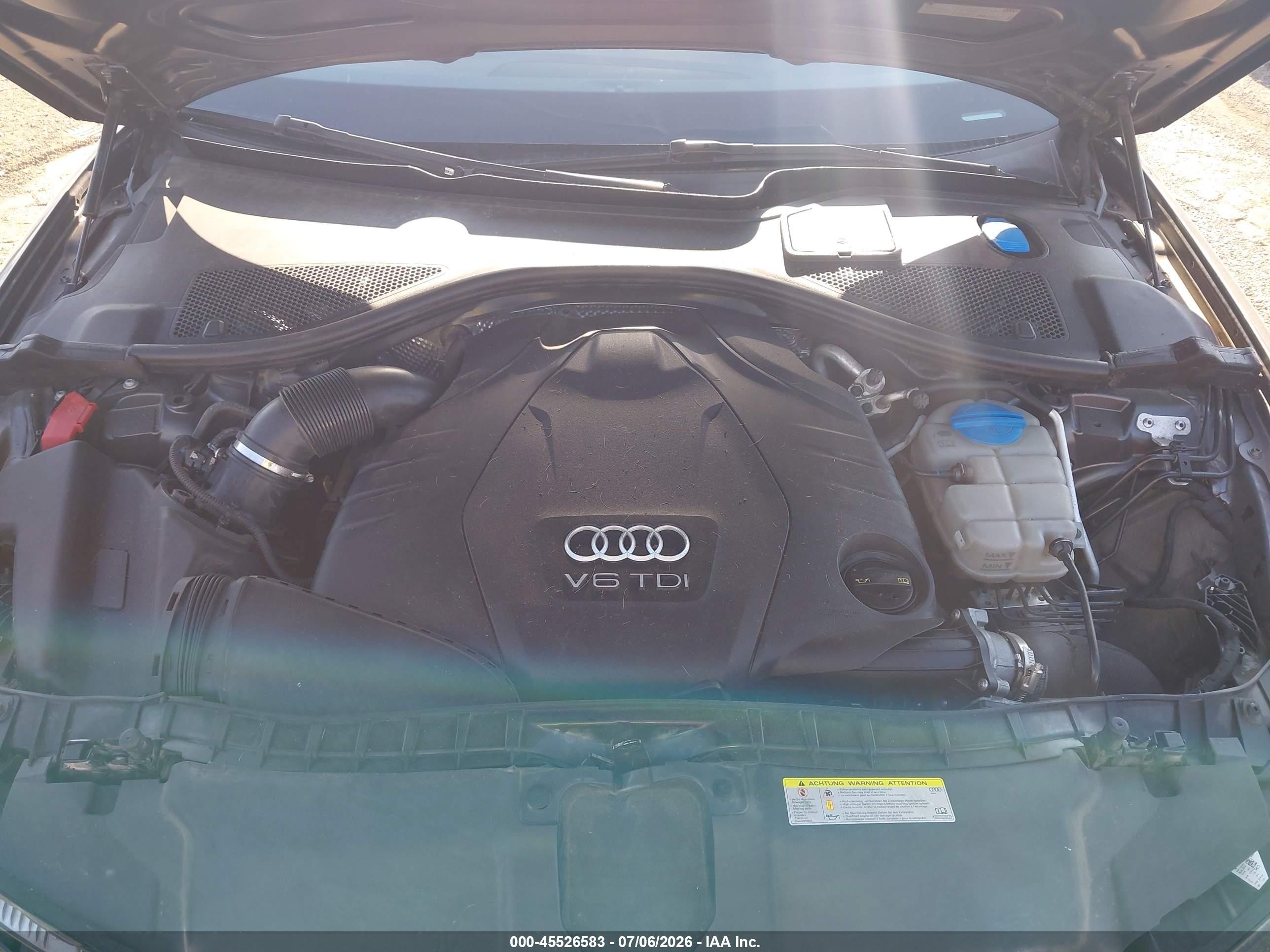 2014 Audi A6 3.0 Tdi Premium Plus Gray vin: WAUHMAFC7EN128239