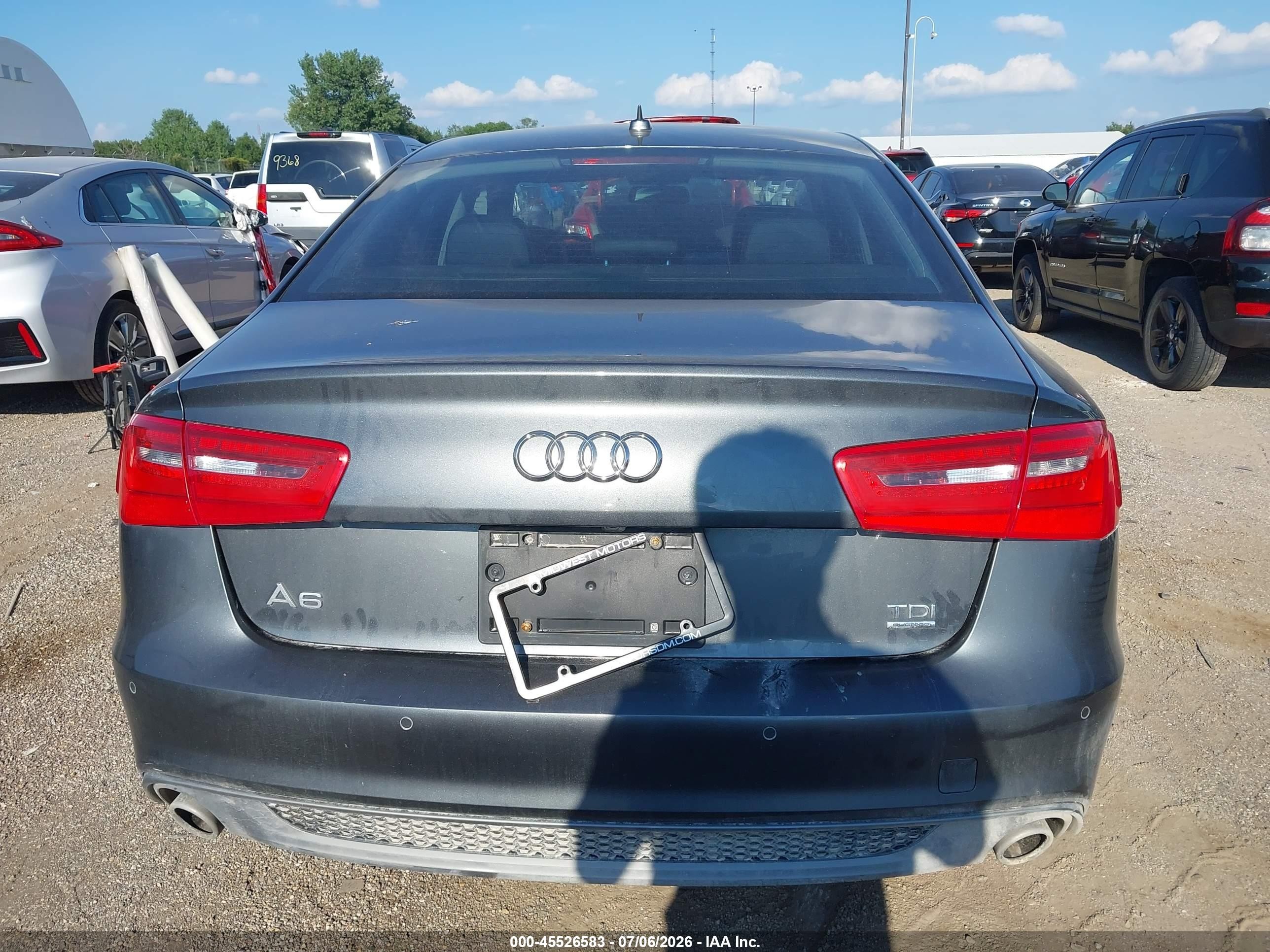 2014 Audi A6 3.0 Tdi Premium Plus Gray vin: WAUHMAFC7EN128239