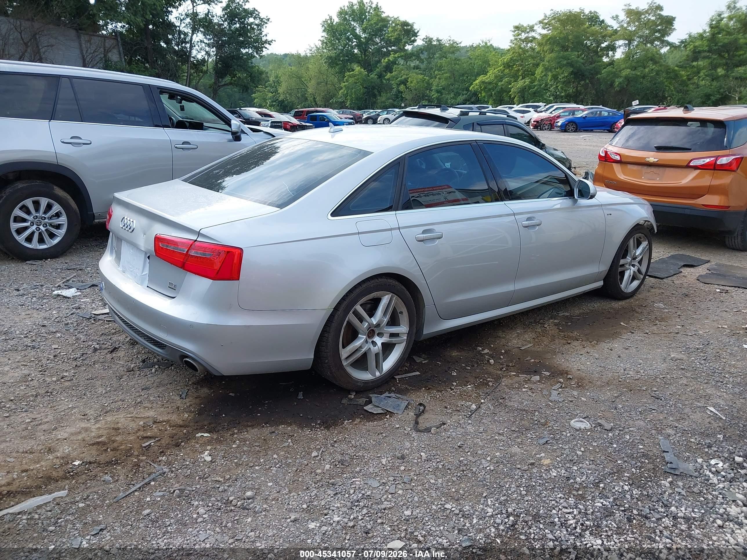 2014 Audi A6 3.0 Tdi Premium Plus Silver vin: WAUHMAFC9EN080825