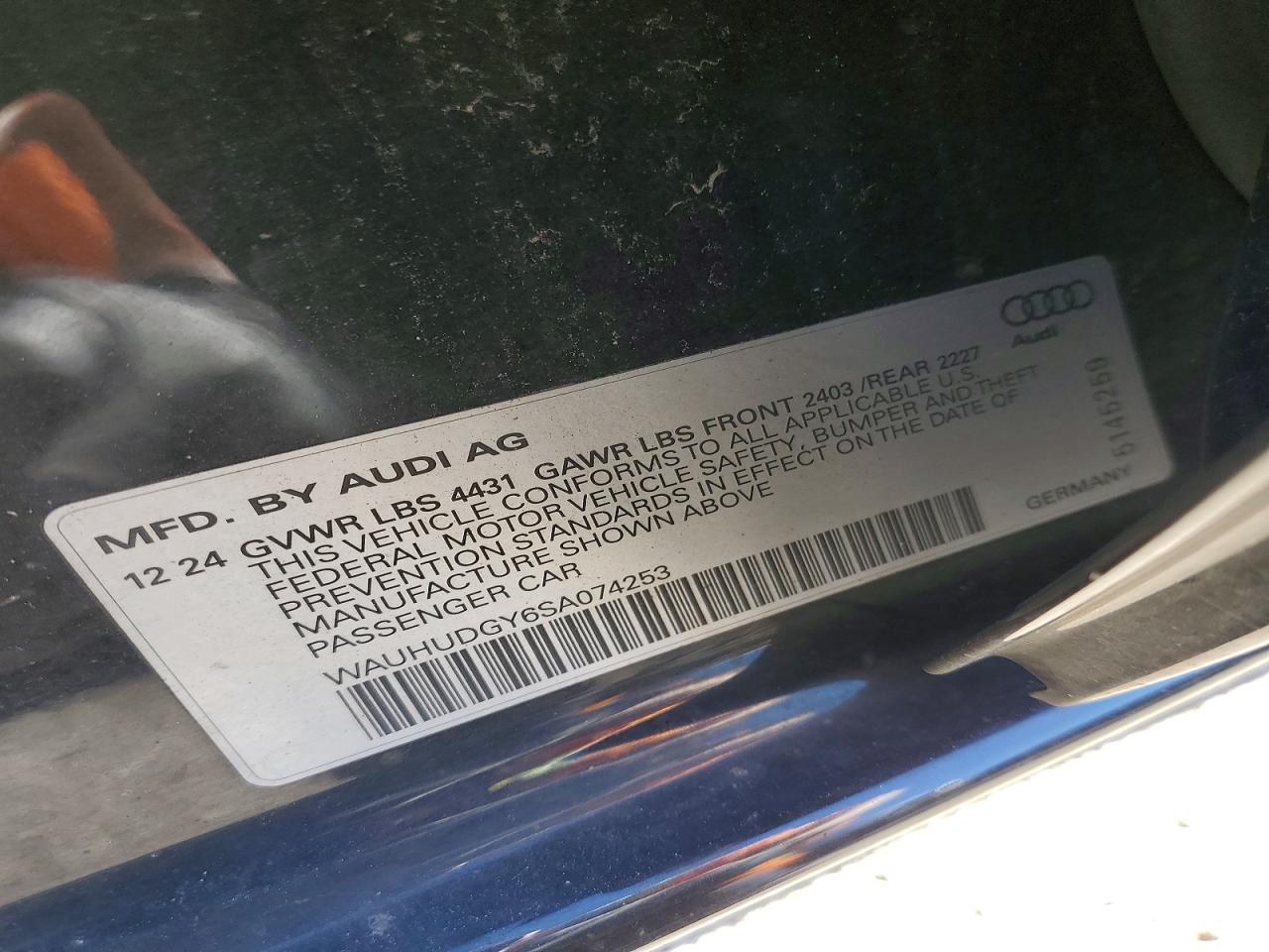 2025 Audi A3 Premium Plus Black vin: WAUHUDGY6SA074253