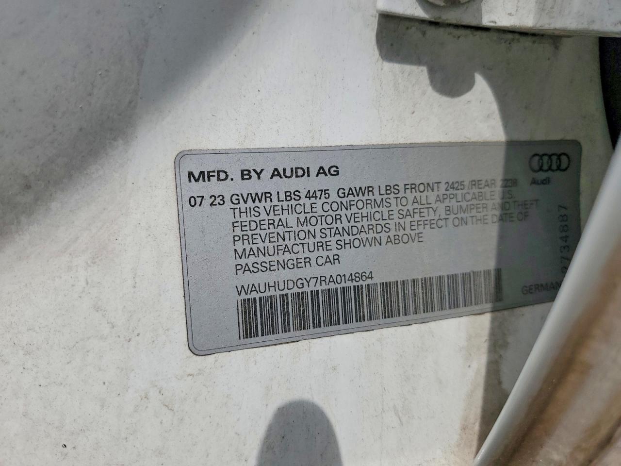 2024 Audi A3 Premium Plus White vin: WAUHUDGY7RA014864