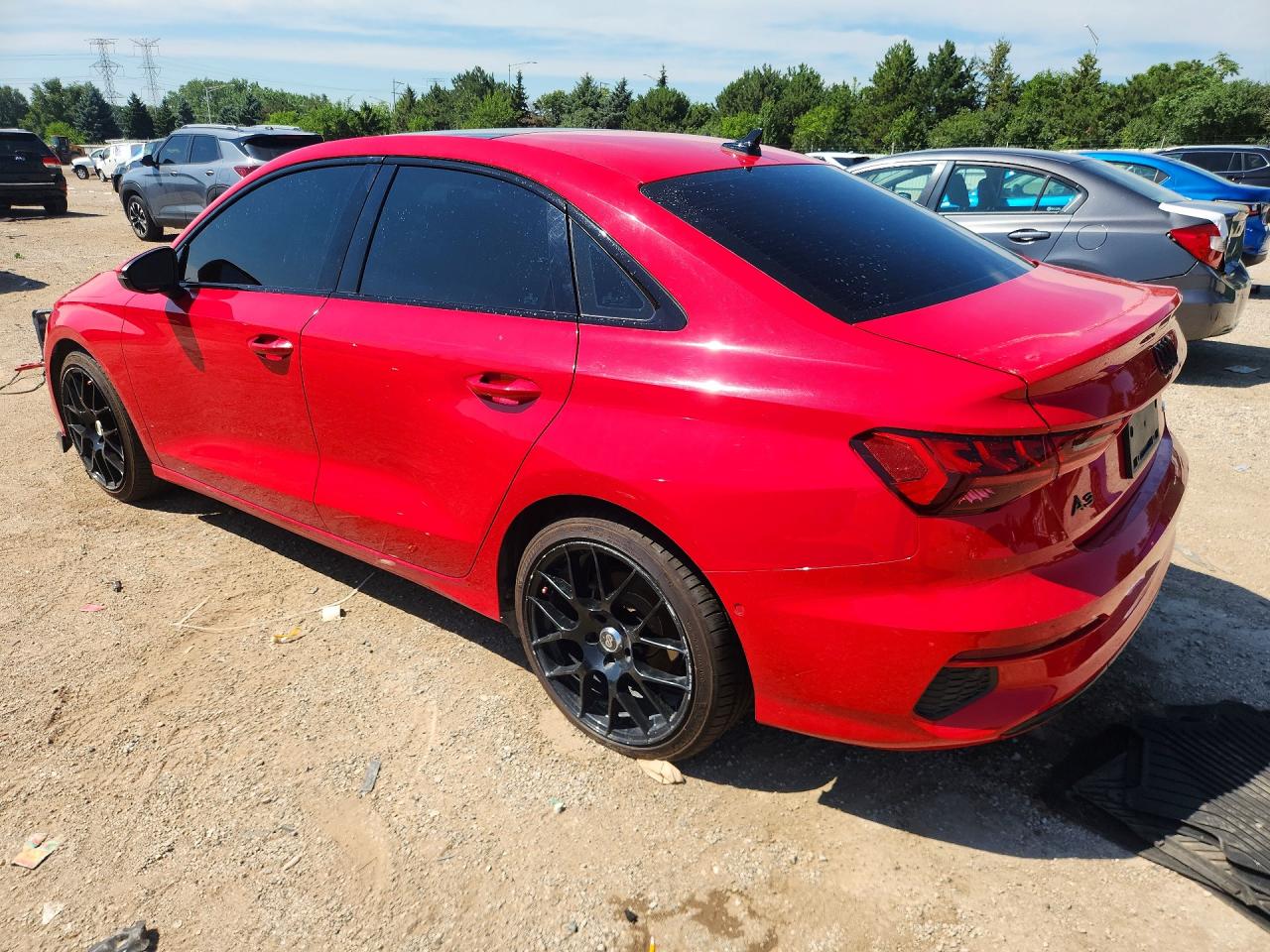 2022 Audi A3 Premium Plus Red vin: WAUHUDGY8NA012566