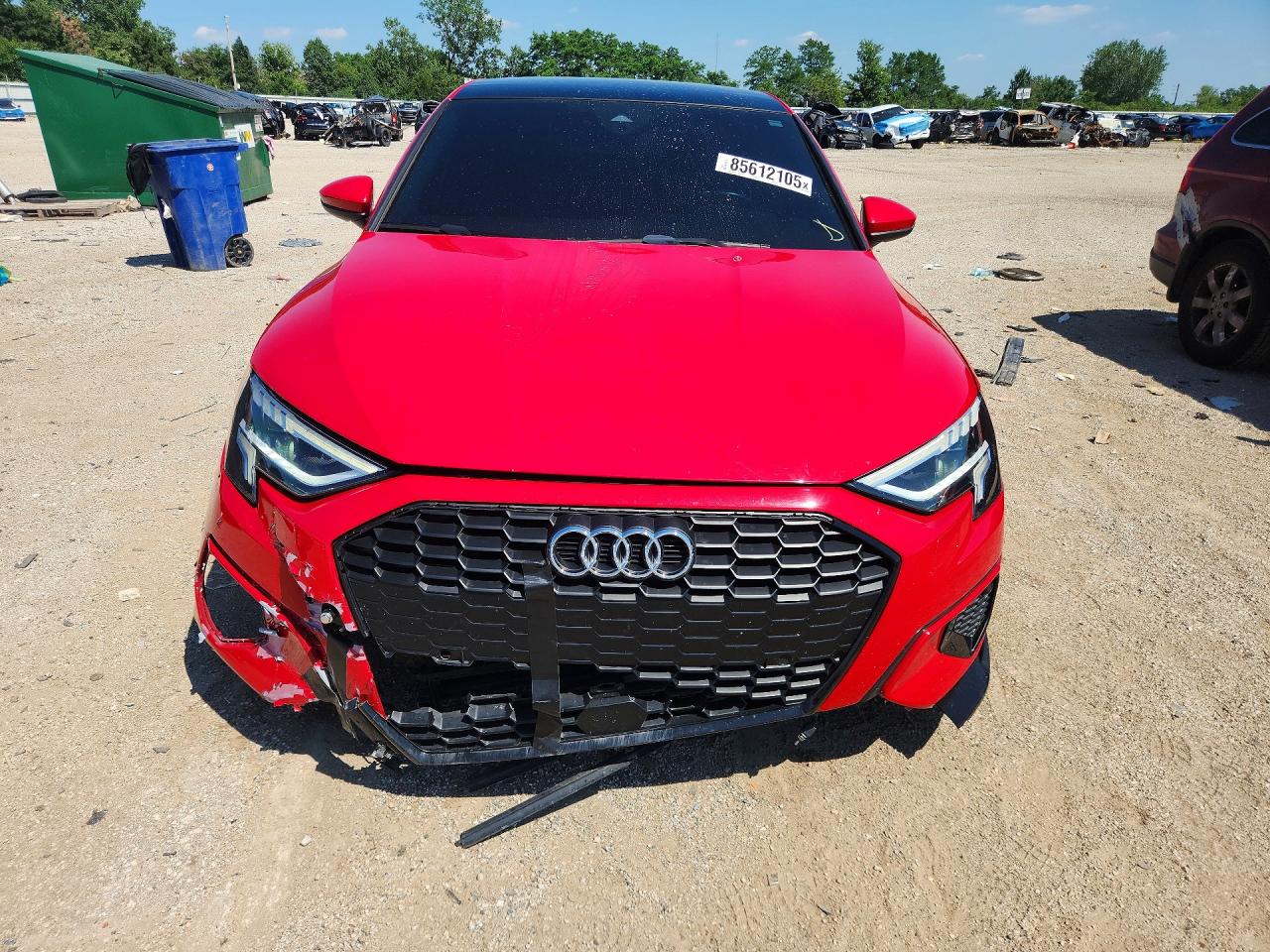 2022 Audi A3 Premium Plus Red vin: WAUHUDGY8NA012566