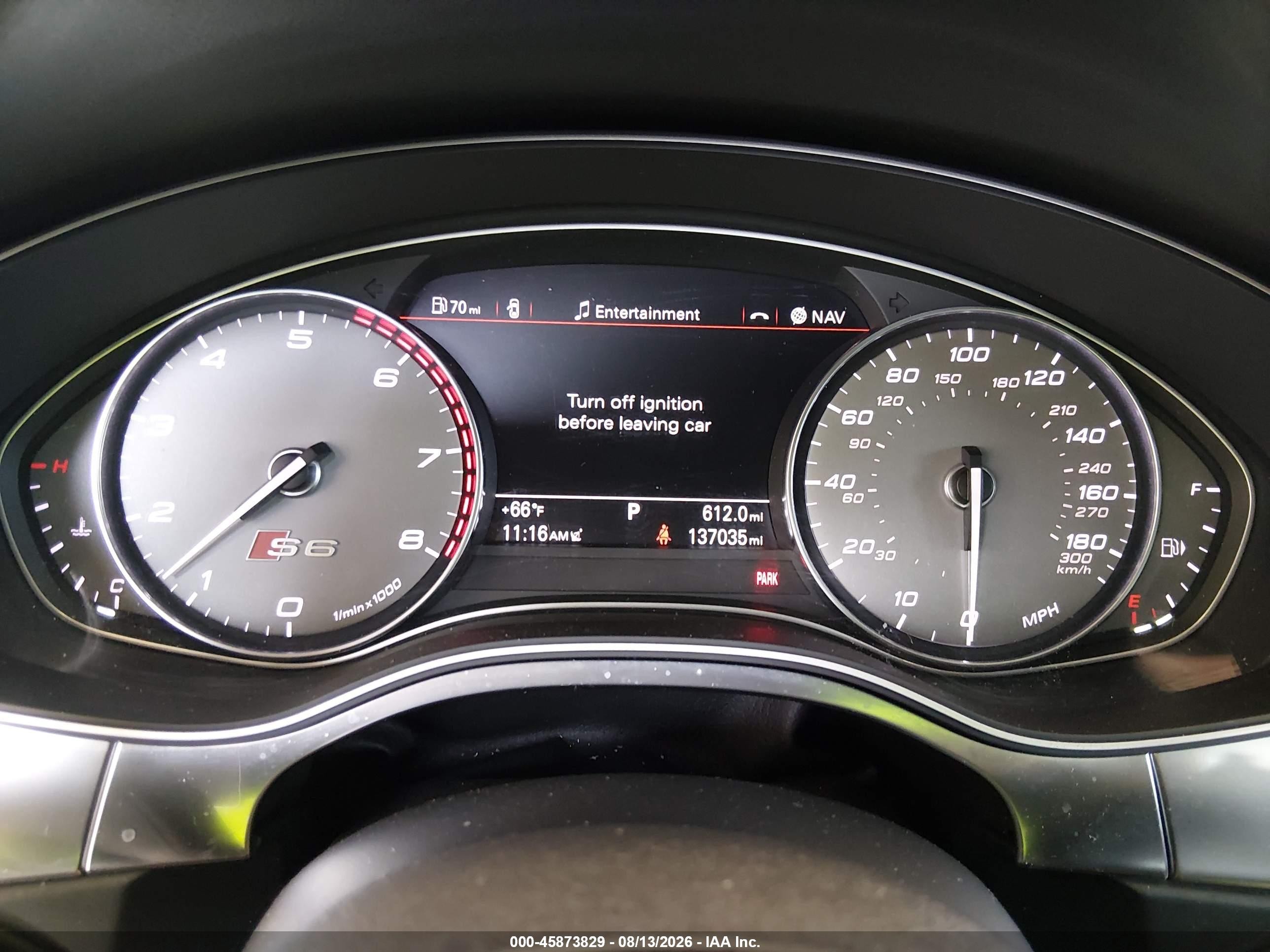 2013 Audi S6 4.0t Prestige Blue vin: WAUJ2AFC2DN050877