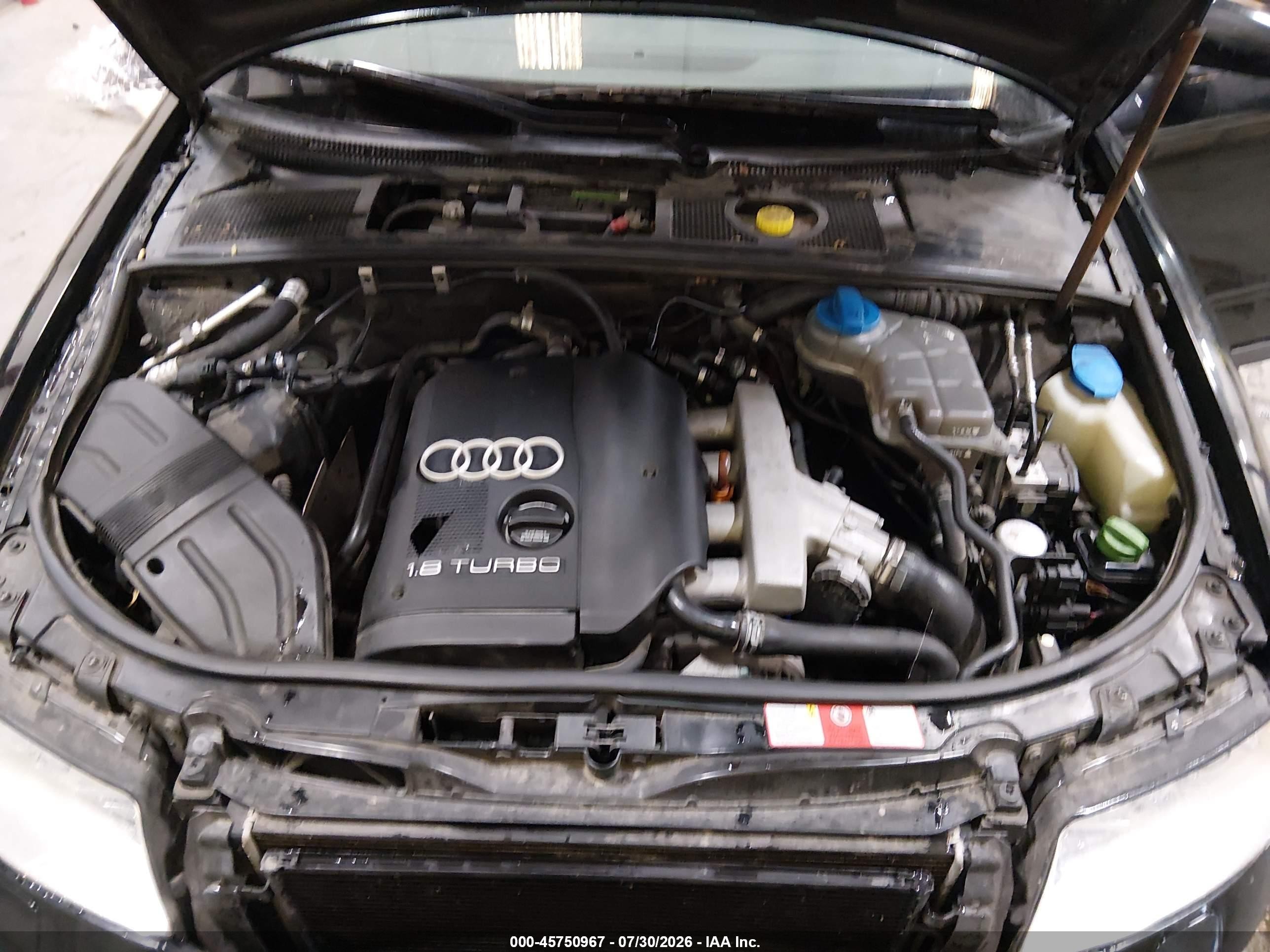 2002 Audi A4 1.8t Black vin: WAUJC68E12A171669