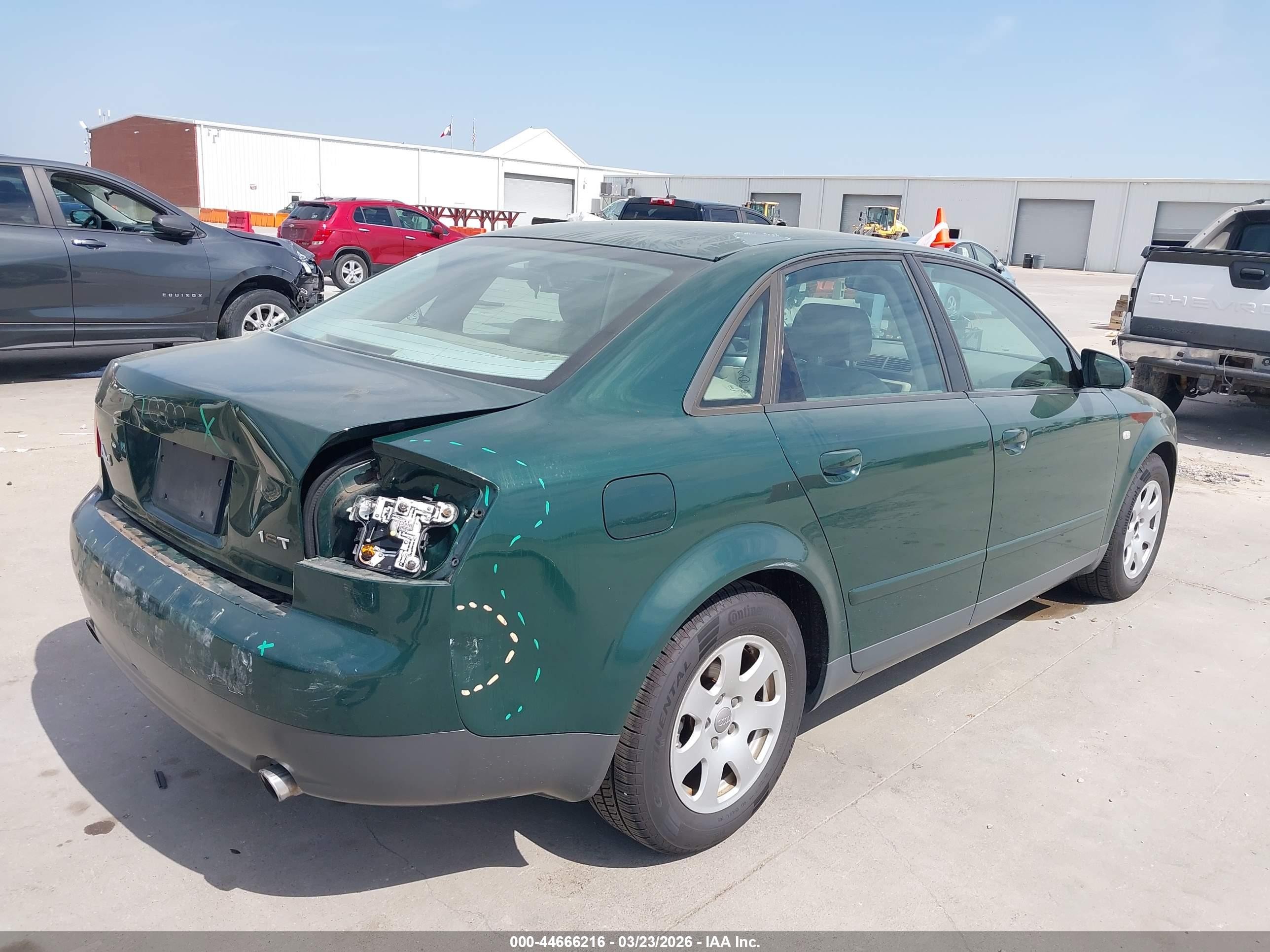 2002 Audi A4 1.8t Зеленый vin: WAUJC68E22A265415
