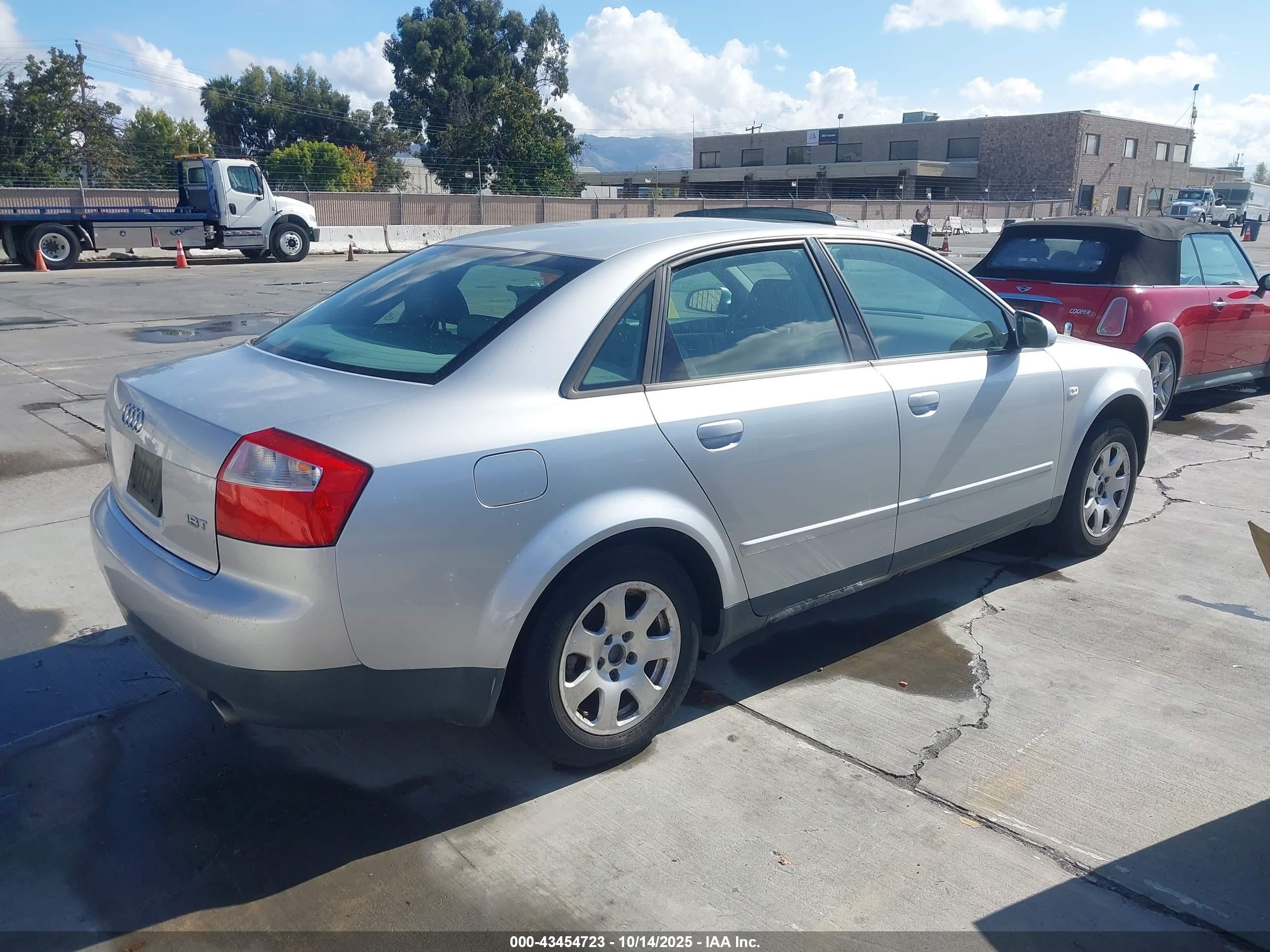 2002 Audi A4 1.8t Серебряный vin: WAUJC68E72A175810