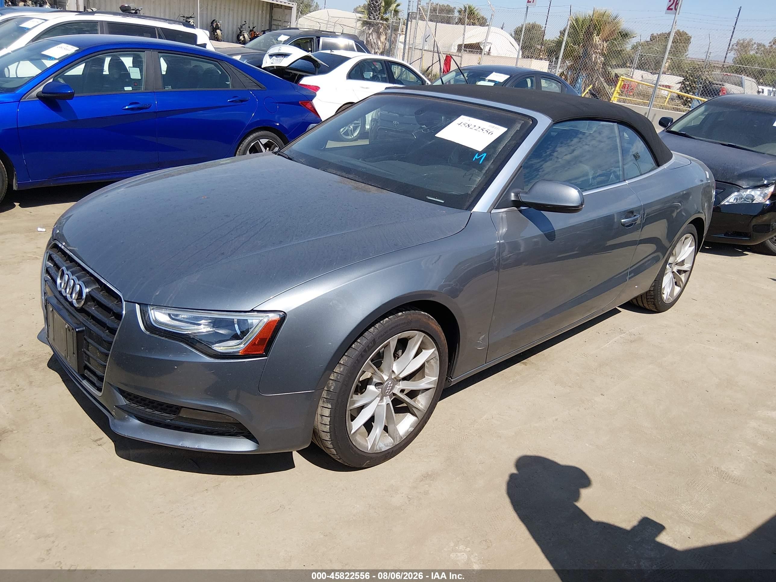 2014 Audi A5 2.0t Premium Gray vin: WAUJFAFH7EN007427