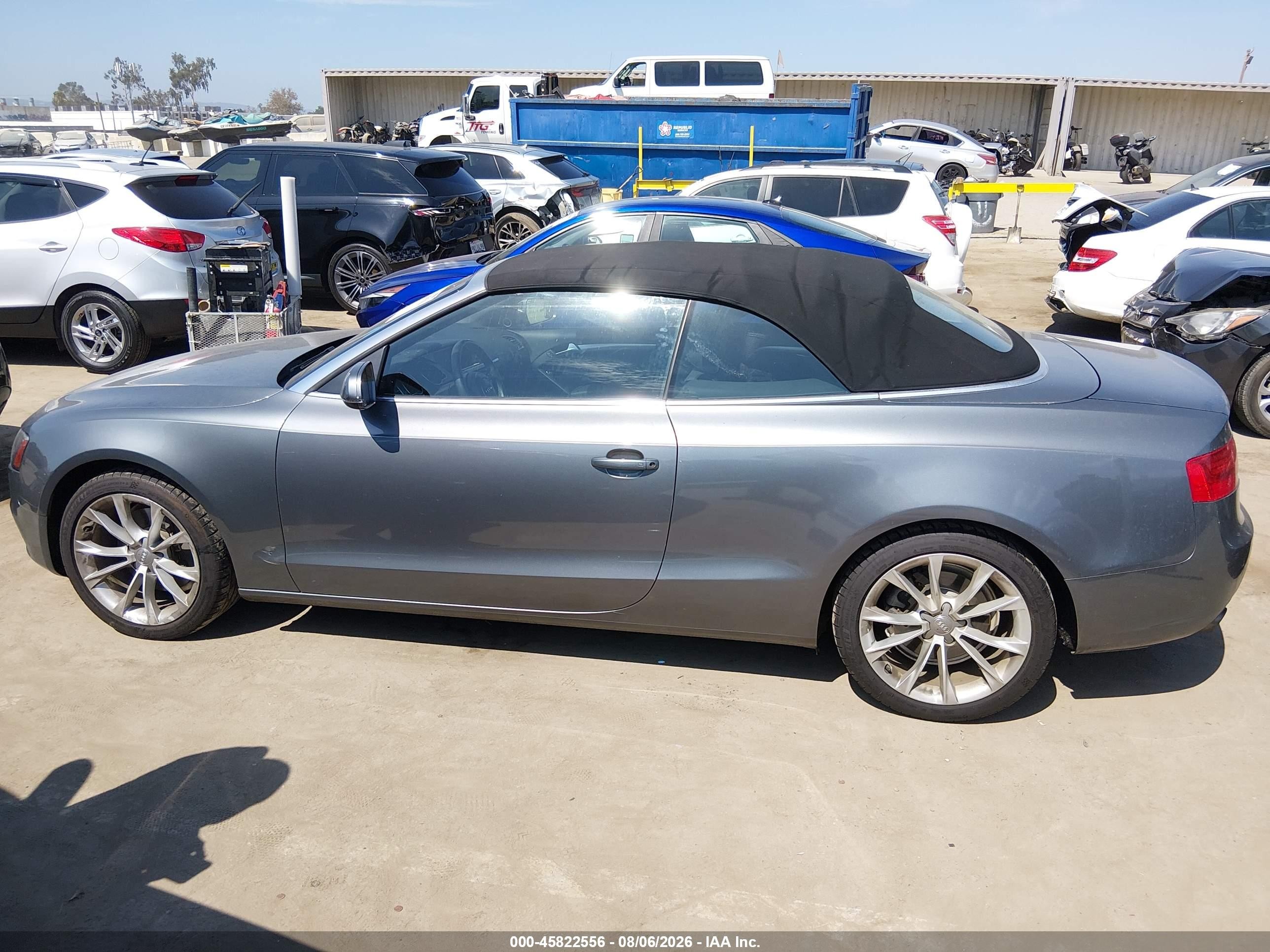 2014 Audi A5 2.0t Premium Gray vin: WAUJFAFH7EN007427