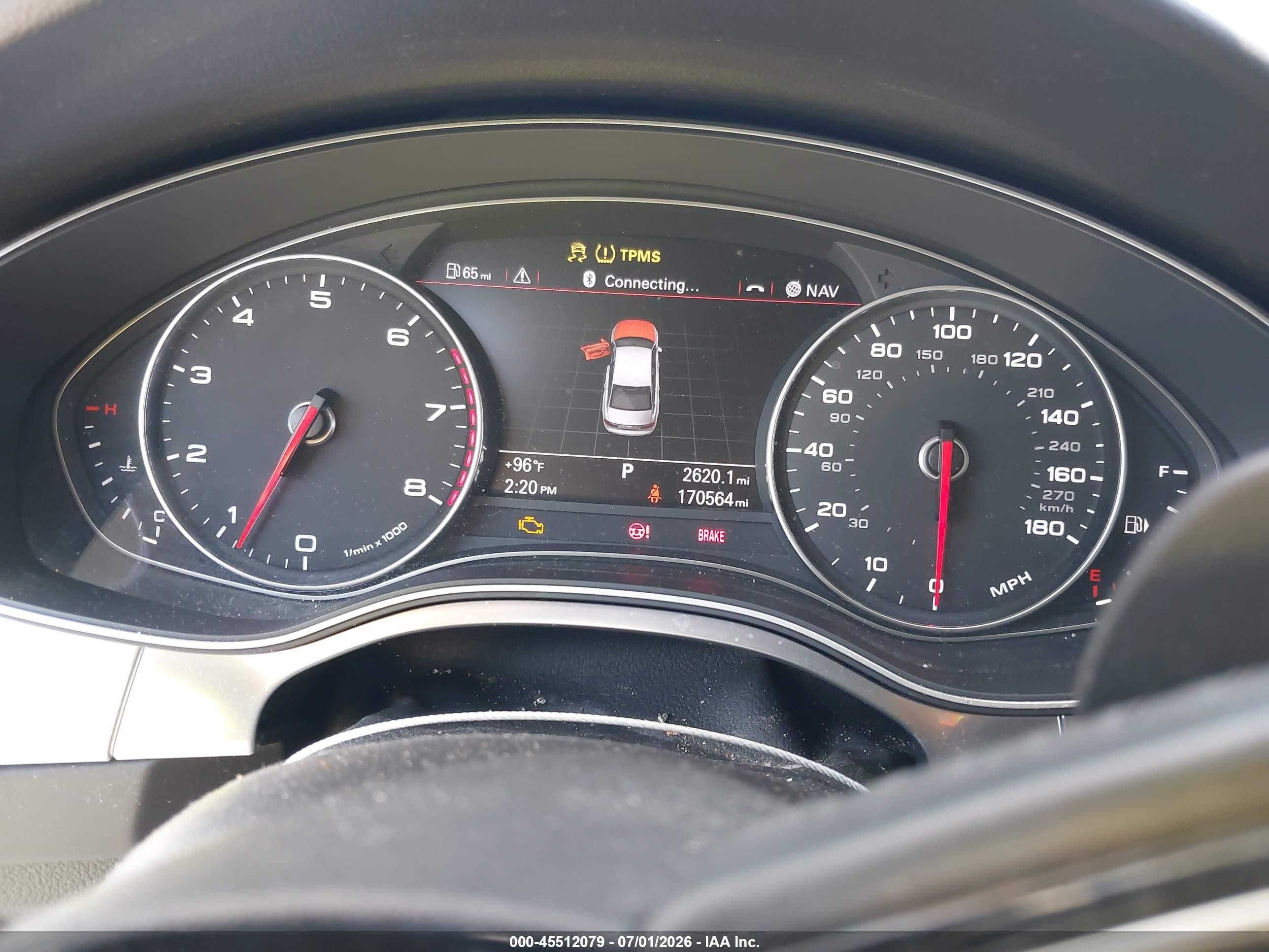 2012 Audi A6 3.0t Prestige Dark Brown vin: WAUJGAFC2CN148047