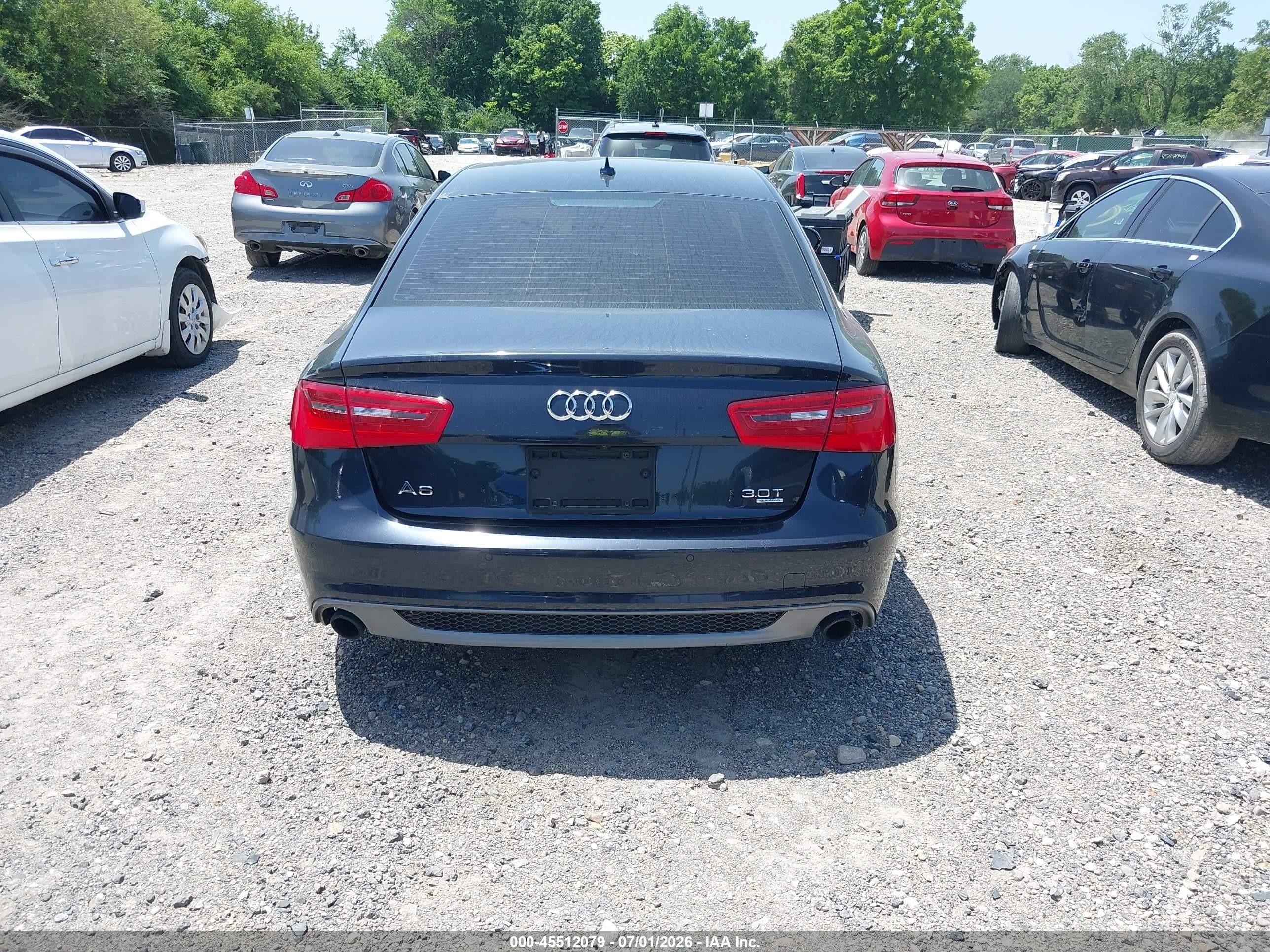 2012 Audi A6 3.0t Prestige Dark Brown vin: WAUJGAFC2CN148047