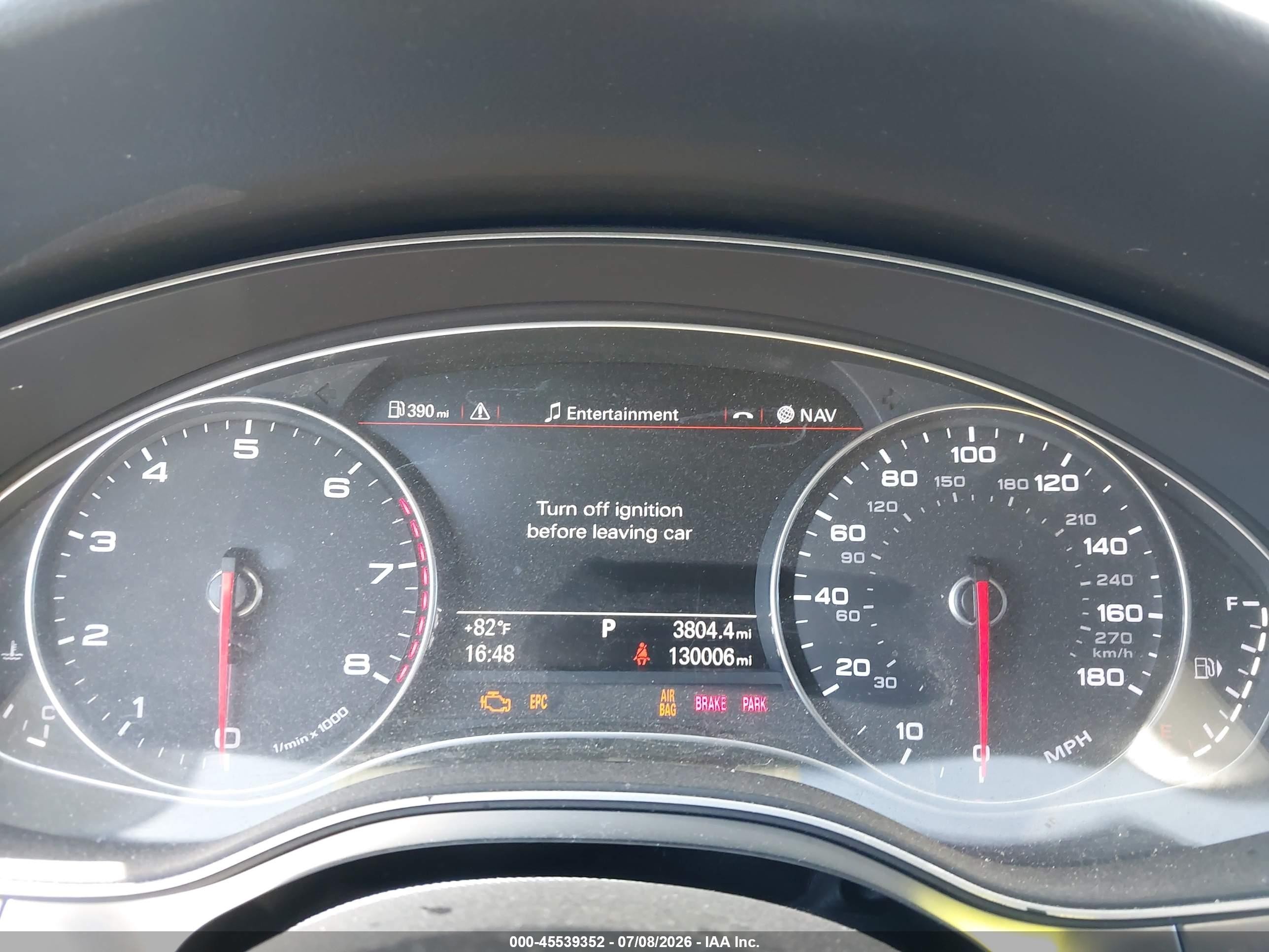 2013 Audi A6 3.0t Premium Серый vin: WAUJGAFC2DN125191
