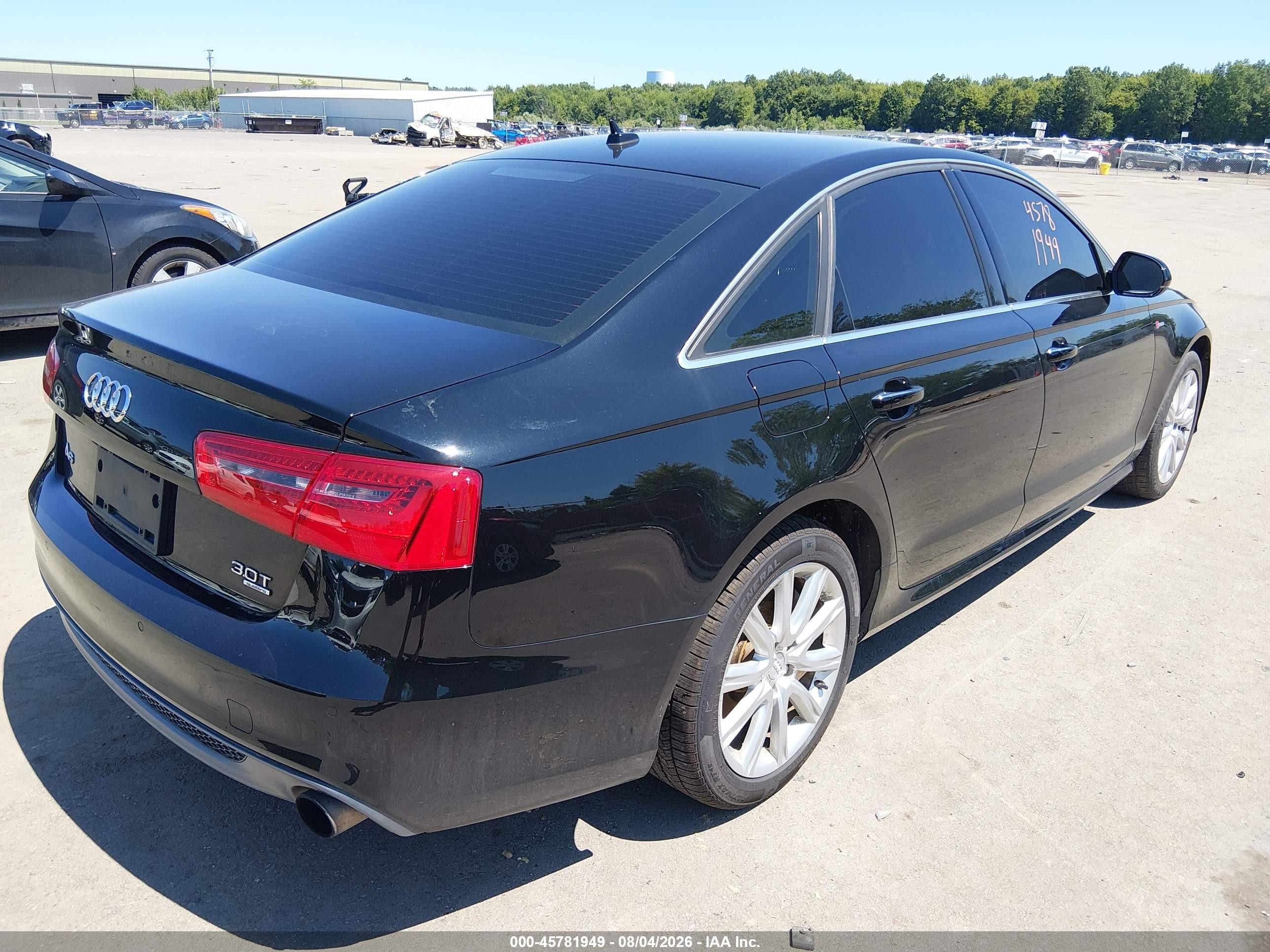 2013 Audi A6 3.0t Premium Black vin: WAUJGAFC3DN118217