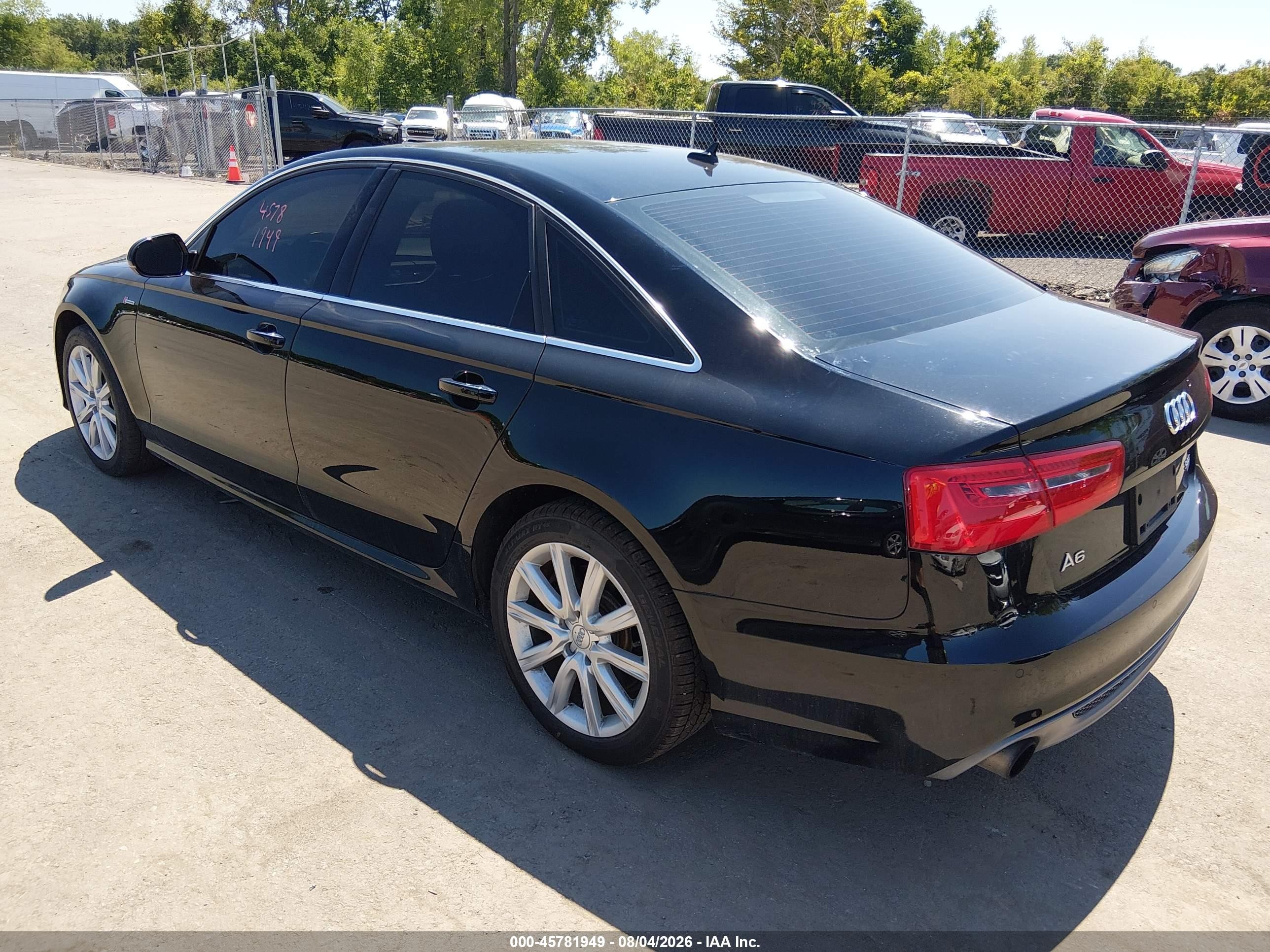 2013 Audi A6 3.0t Premium Black vin: WAUJGAFC3DN118217