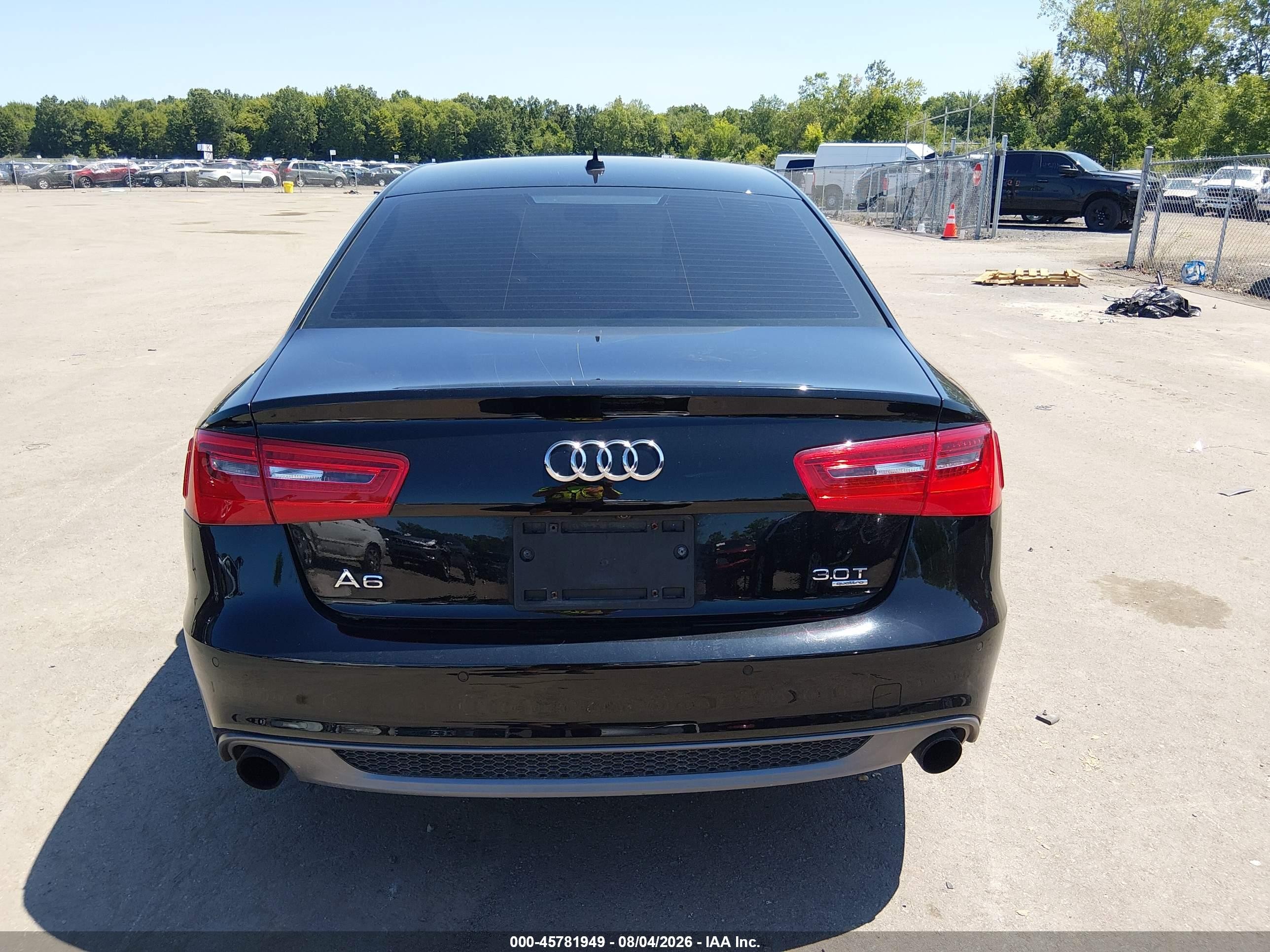 2013 Audi A6 3.0t Premium Black vin: WAUJGAFC3DN118217